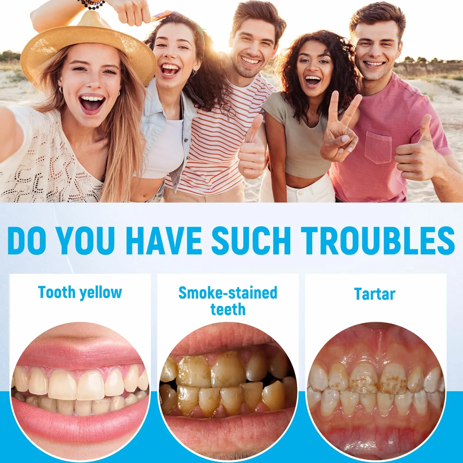 Kit Sbiancante Denti Professionale,7 pezzi Gel Denti sbiancante,Strisce Sbiancanti denti Professionali,Set Sbiancante per denti a Casa,con applicazione semplice e veloce