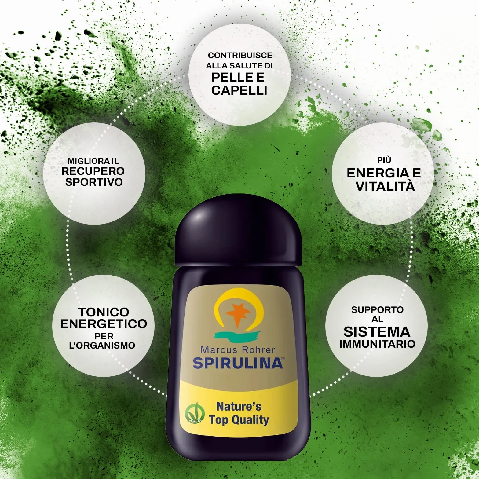MARCUS ROHRER SPIRULINA delle Hawaii 540 Compresse Integratore Alimentare Naturale