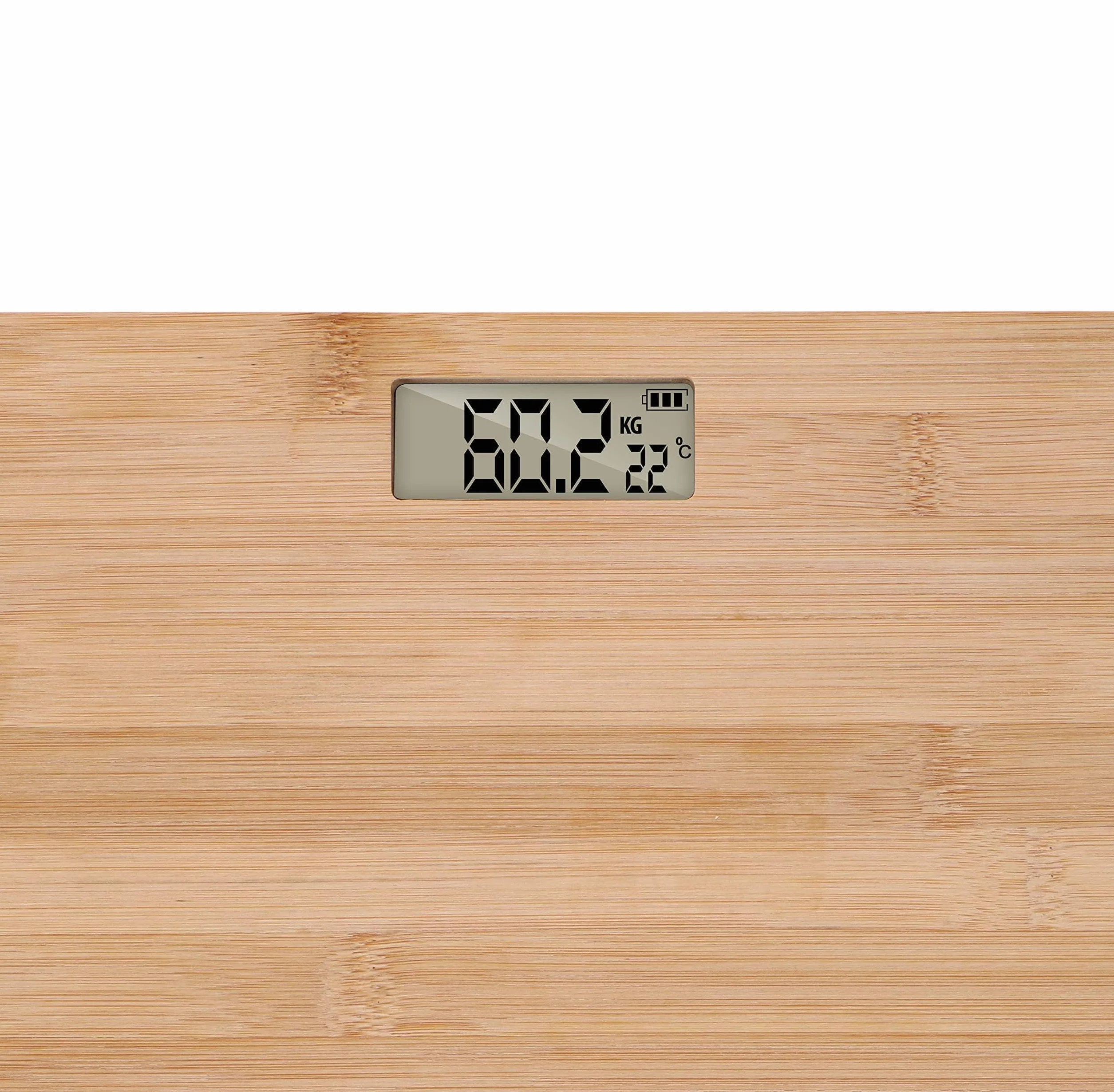 Grundig Bilancia pesapersone digitale in bambù 180 kg