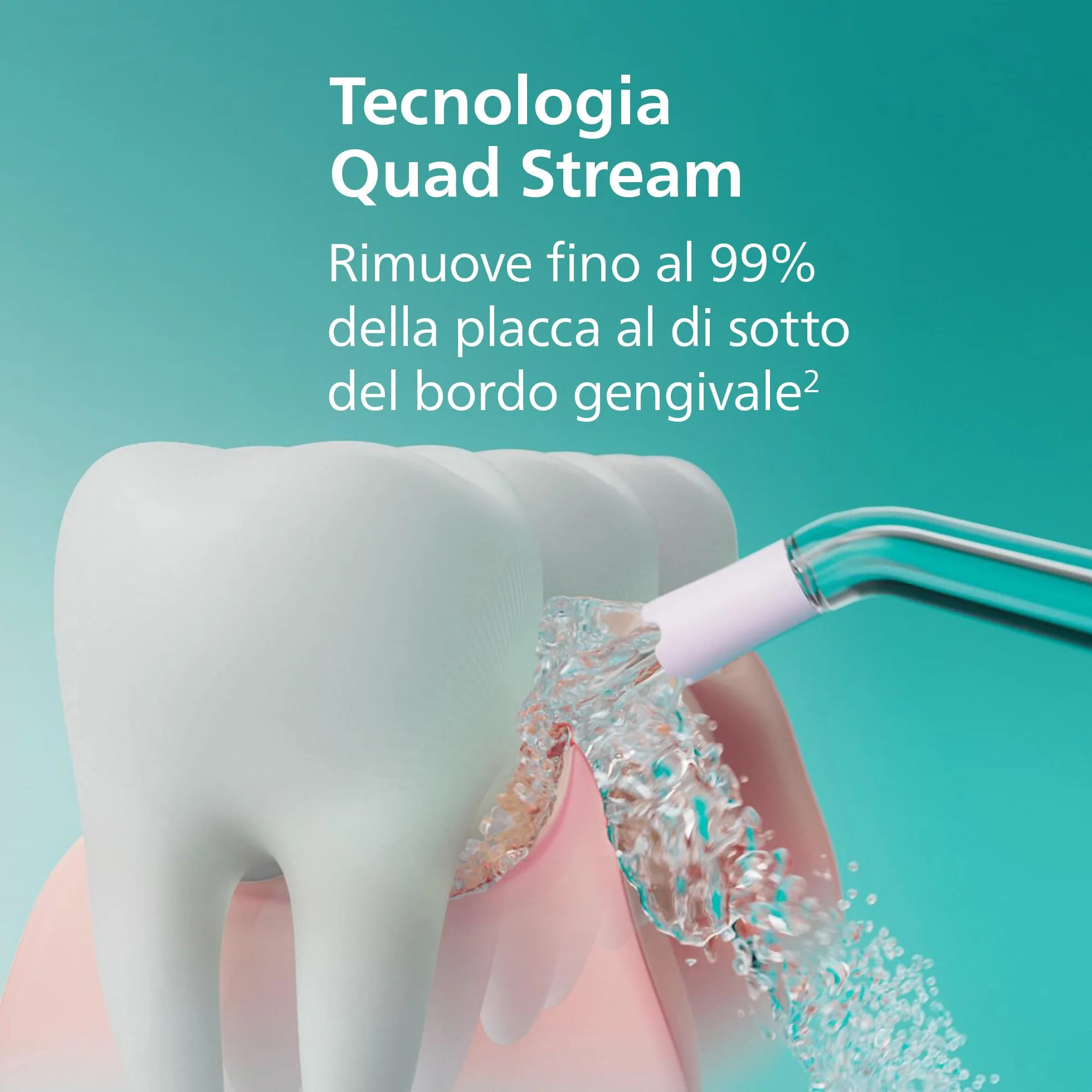 Philips Sonicare Irrigatore Orale Power Flosser 3000 cordless - Per denti e gengive - Nero modello HX3826/33, Sonicare 3000, Nero