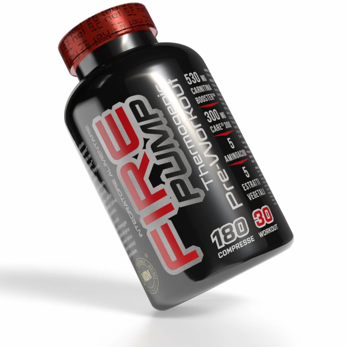 Net Integratori Fire Pump 180 cpr – Integratore Pre-Workout per la fase Cut – Propionyl-L-Carnitina e Acetyl-Carnitina per Energia Resistenza e Supporto alla Massa Muscolare