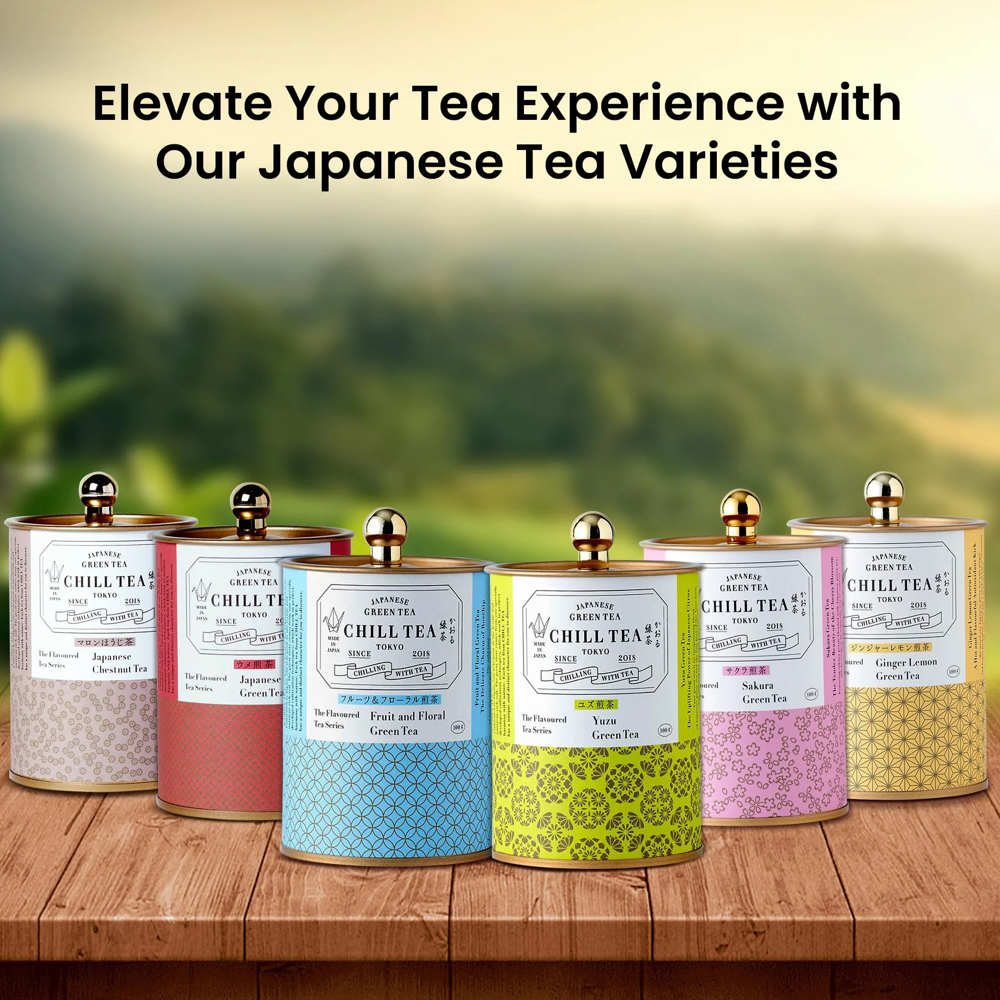 Tè verde agli agrumi Yuzu di CHILL TEA Tokyo - Tè verde 100% giapponese a foglie sfuse con agrumi giapponesi - Sapore fresco e fruttato (100g)