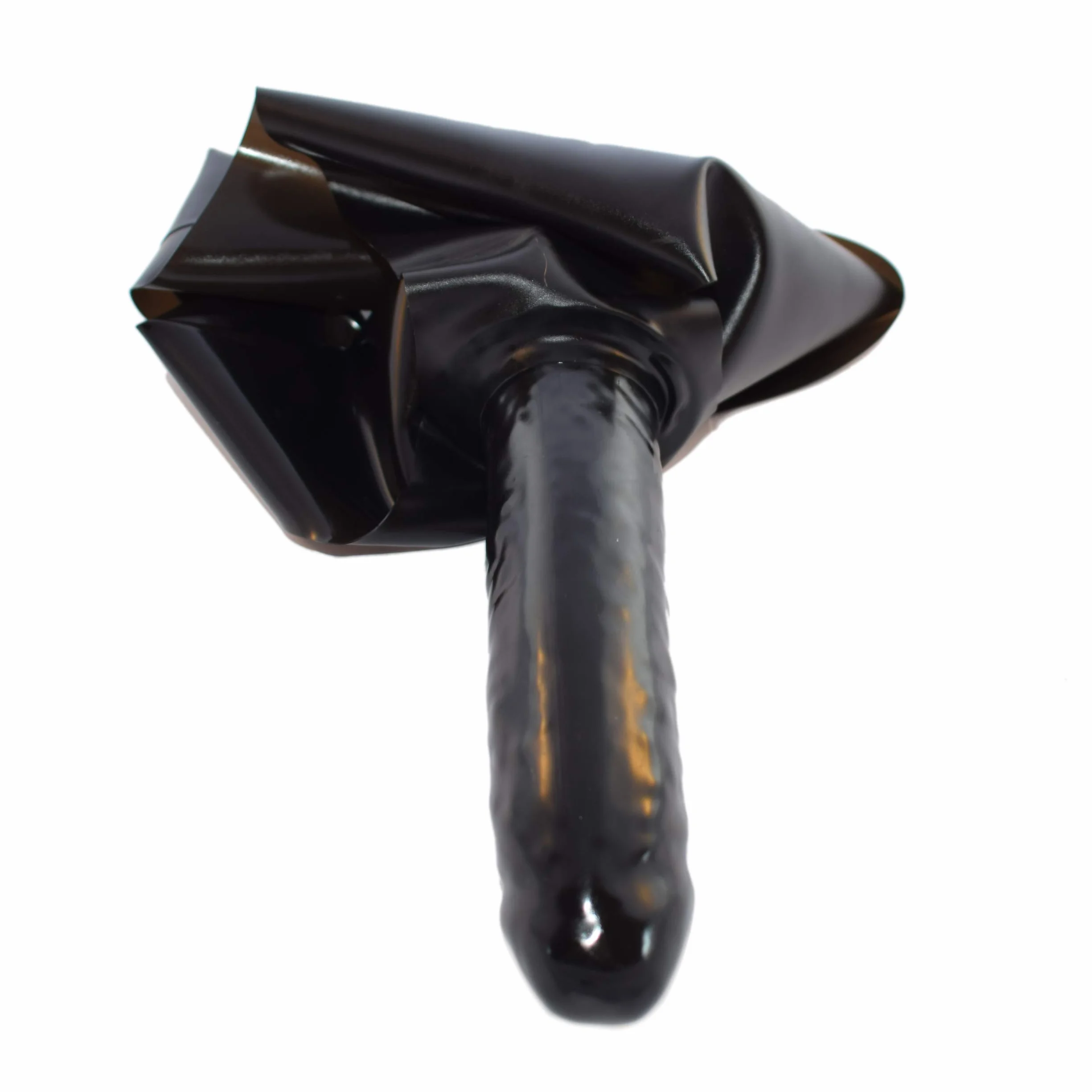 Slip in Lattice con Dildo Interno 0,4 mm Nero per Donne