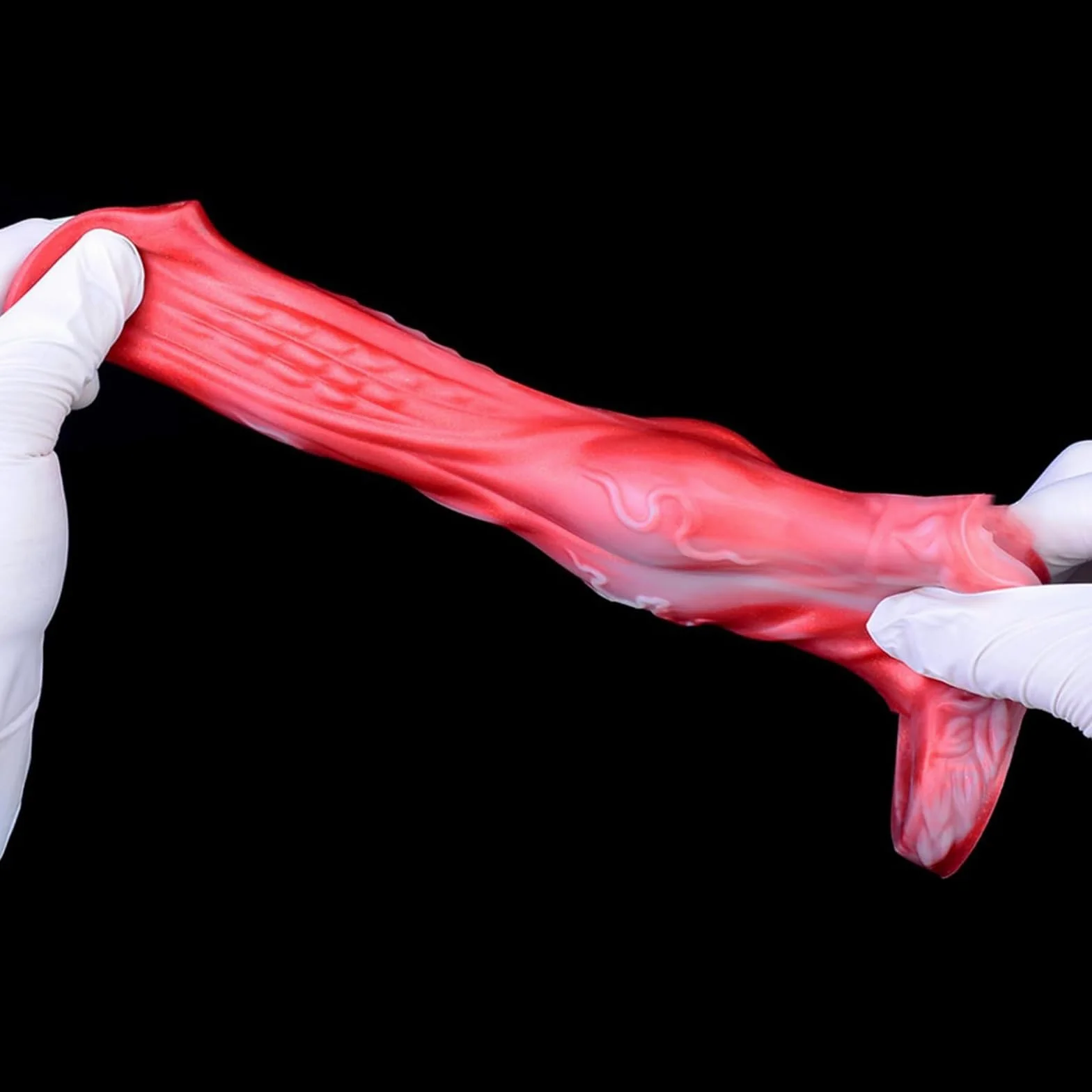 Manicotto for pene Spessi Anelli for pene Annodati Ingranditore dildo uomo, Manicotto estensore Steath in silicone rosso ritardare l'eiaculazione Erezione Ingrandimento coppie