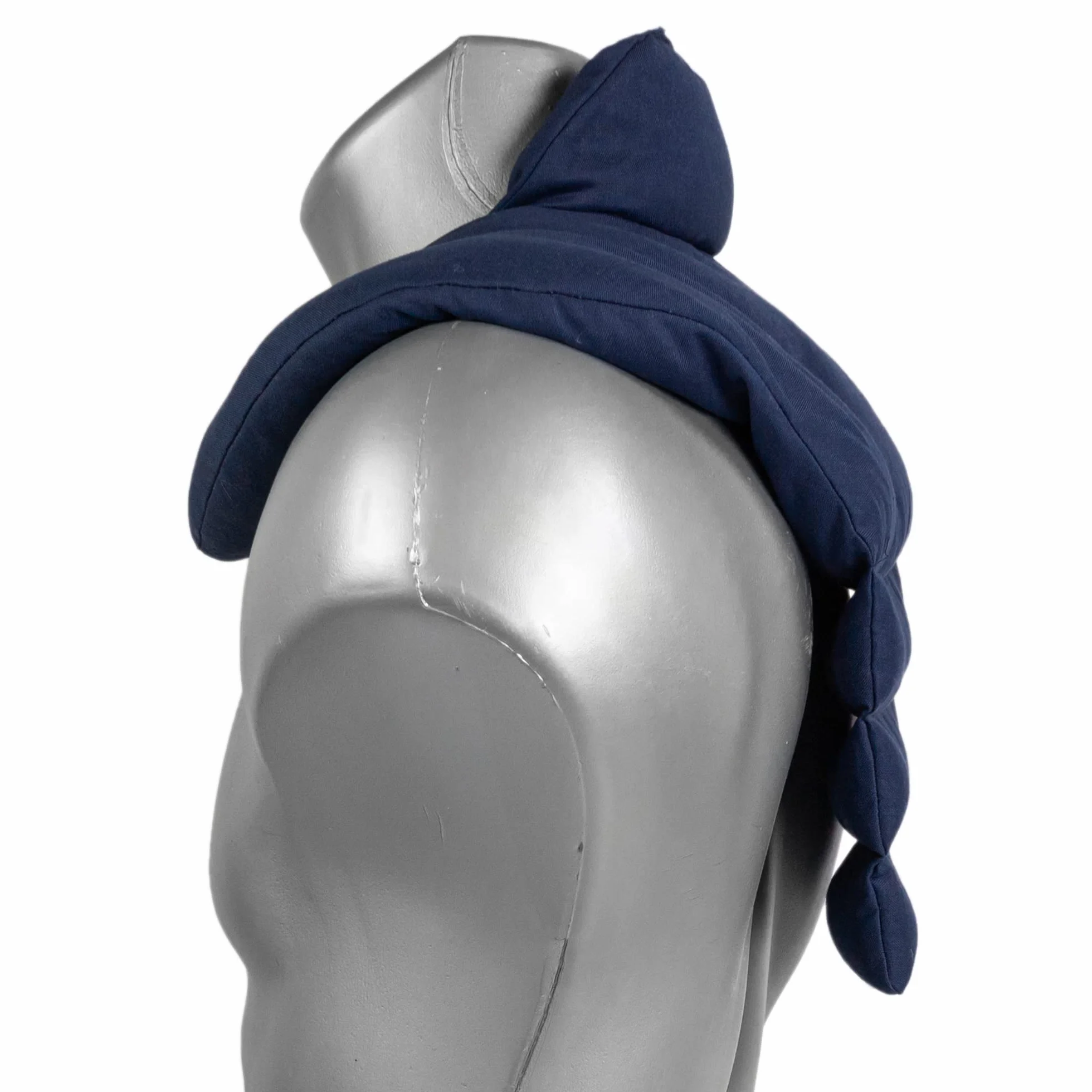 Cuscino per il collo con forma a U per l'area cervicale - Collo + Spalle + Schiena - Cuscino con noccioli di ciliegia - Cuscino termico - Cuscino per il collo - blu scuro