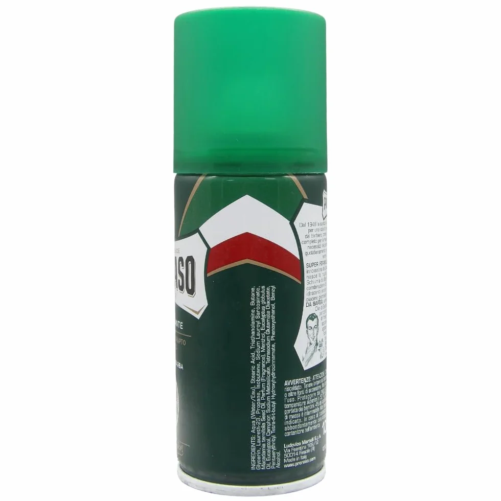 SCHIUMA DA BARBA RINFRESCANTE con olio di eucalipto e mentolo, 100ml, 2 Unità