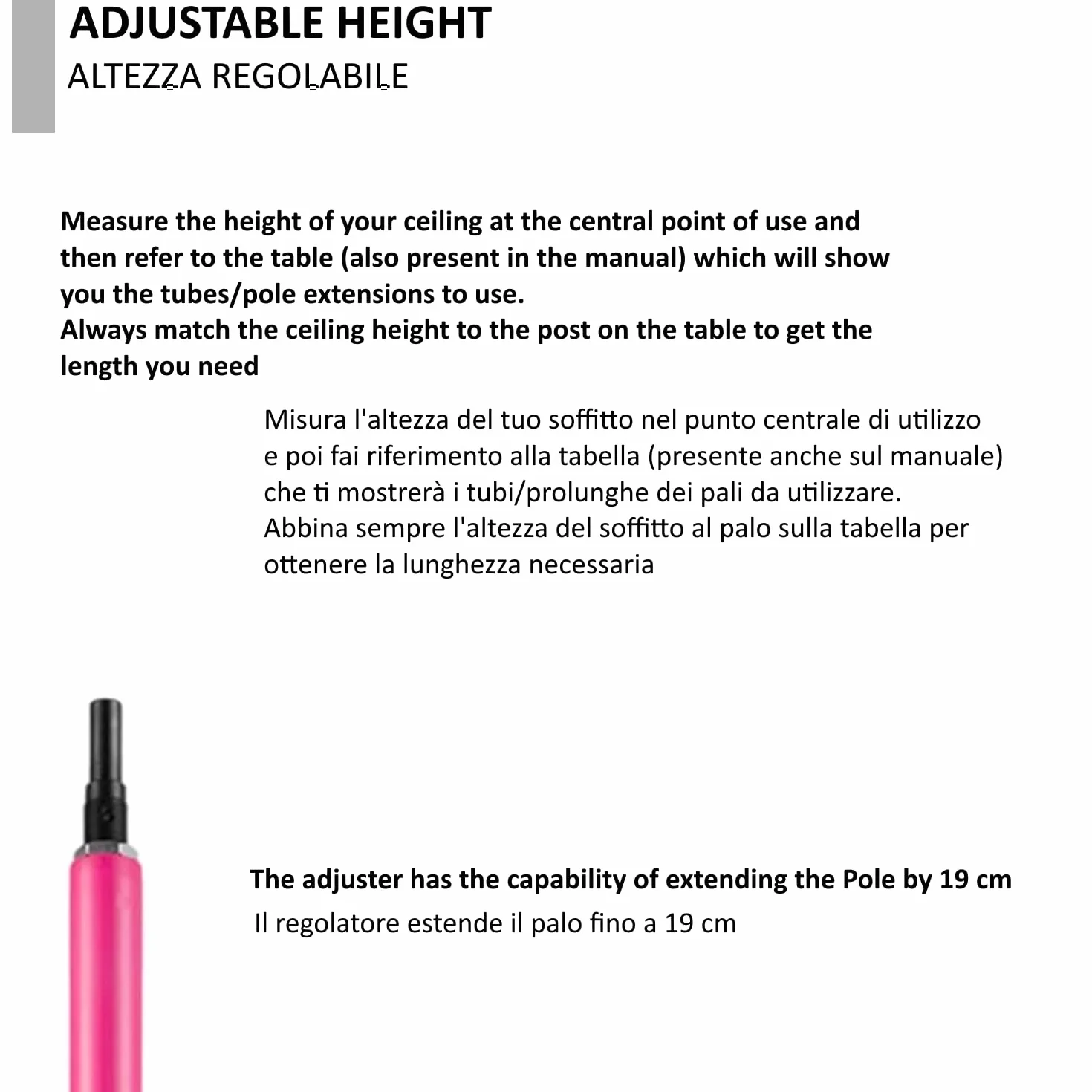 Palo Pole Dance in Acciaio con Rivestimento in Silicone Rosa 2 modalità Static e Spinning Regolabile
