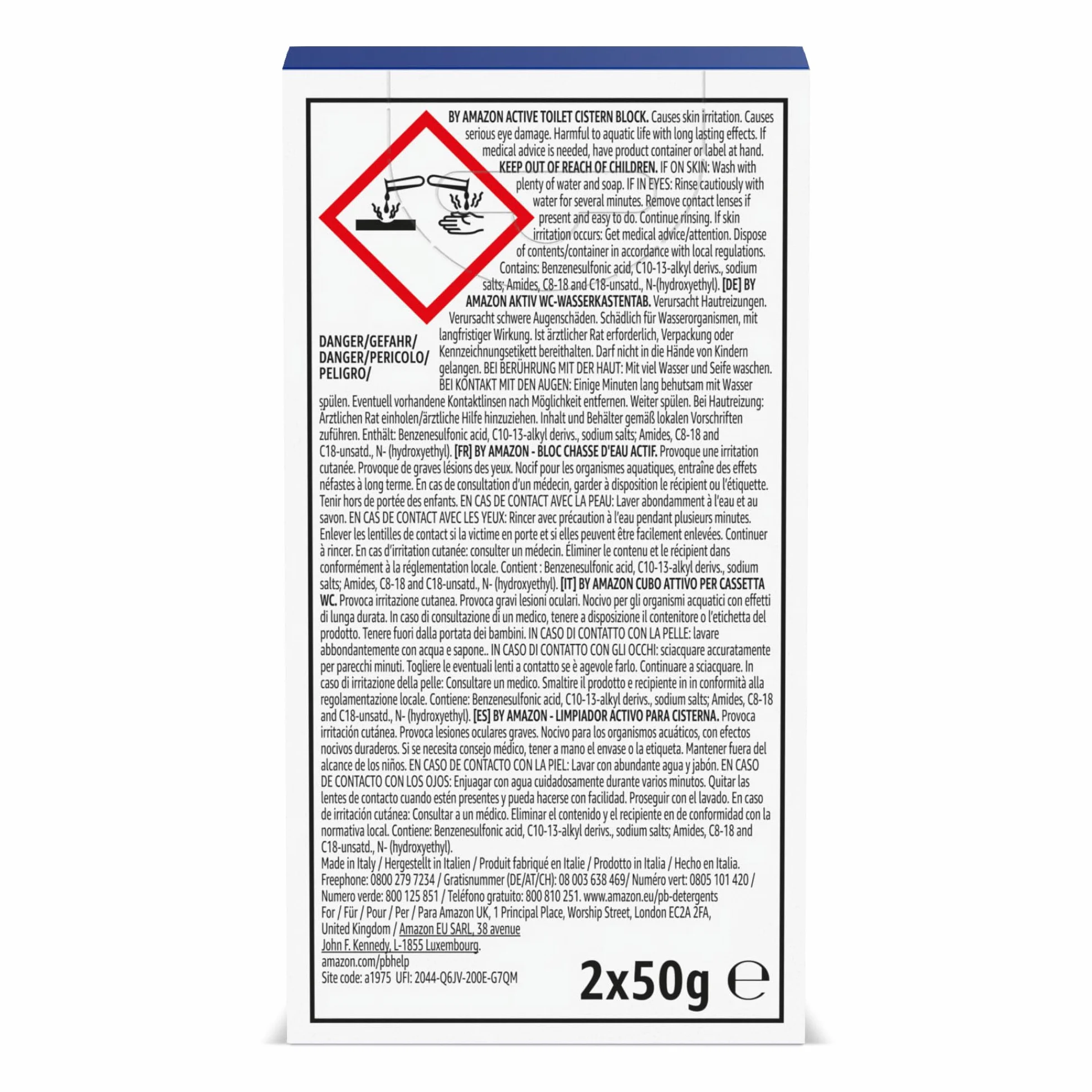 Blocco per cassetta WC, 1 pezzo, blu