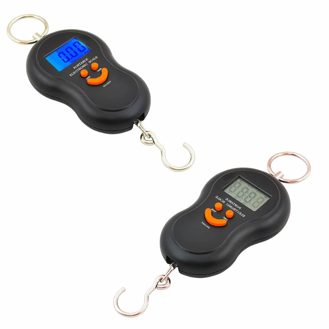 Bilancia da pesca elettronica portatile 40 kg Gancio digitale display LCD retroilluminato Precisione 10g TARA HOLD