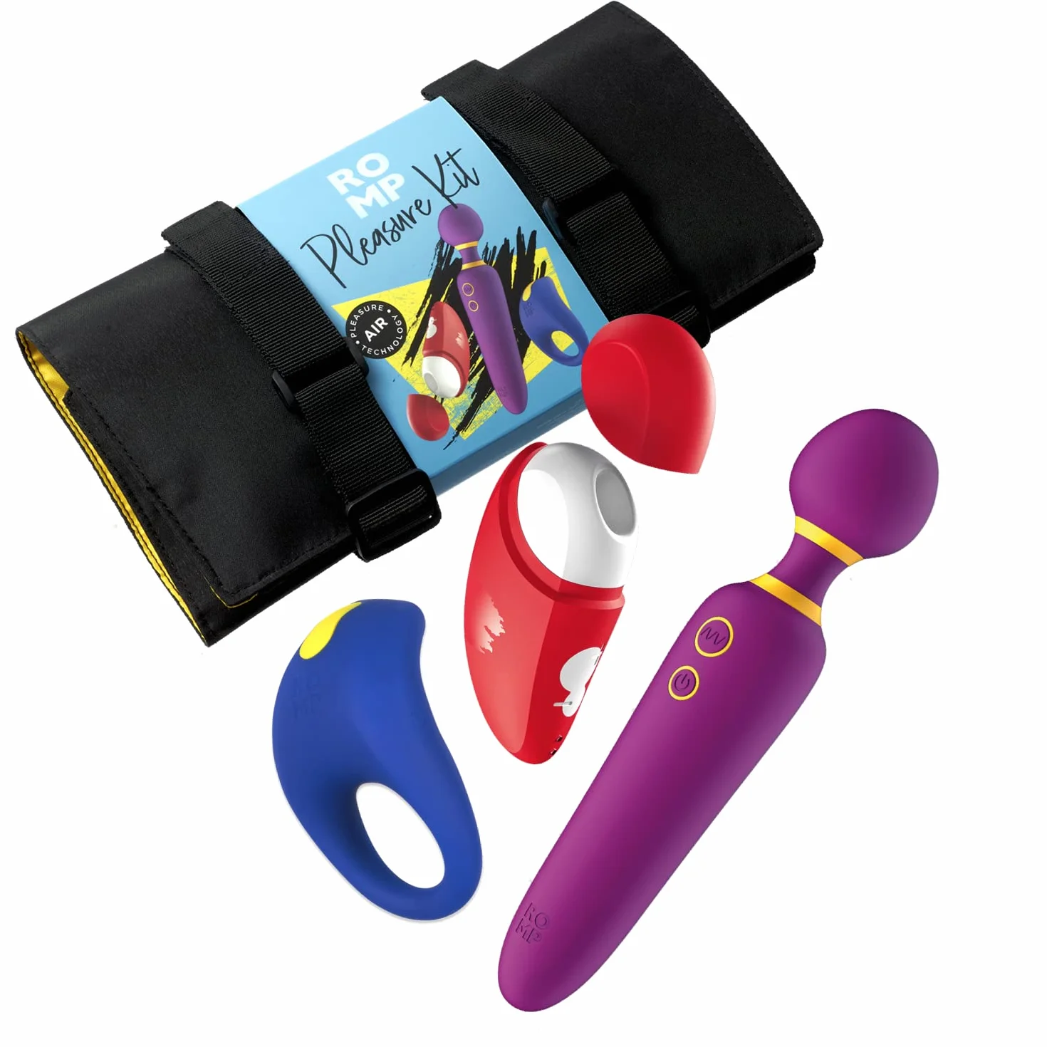 ROMP Pleasure Kit Sex Toys per Coppie Succhia Clitoride Donna Viaggio Massaggiatore 6 Modalità Anello Vibrante Pene Uomo Giochi Sesso Adulti