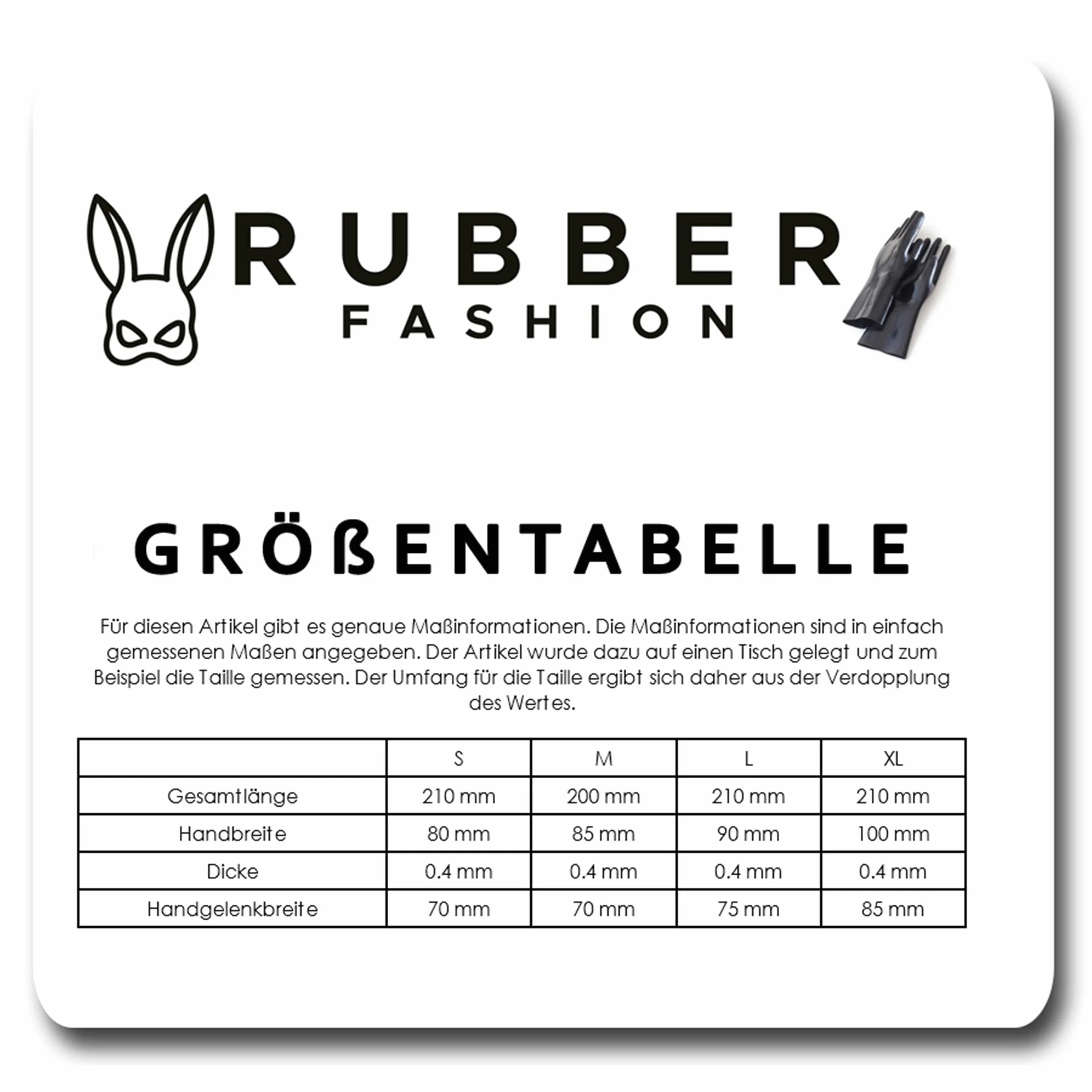 Guanti in lattice corti Rubberfashion Spikes nero 0,4 mm M