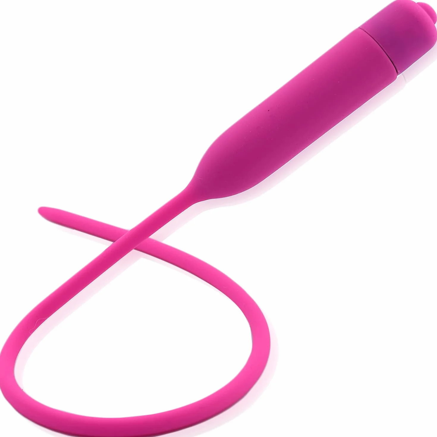 Sonda uretrale maschile in silicone 46cm ⌀0,51cm vibrante per giochi erotici