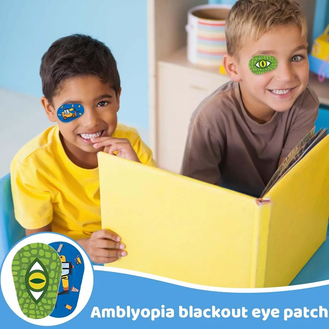 Bende Oculari per Bambini 24 Pezzi Benda Occhio Pigro Adesiva in Cotone Blocca Luce 8 Stili