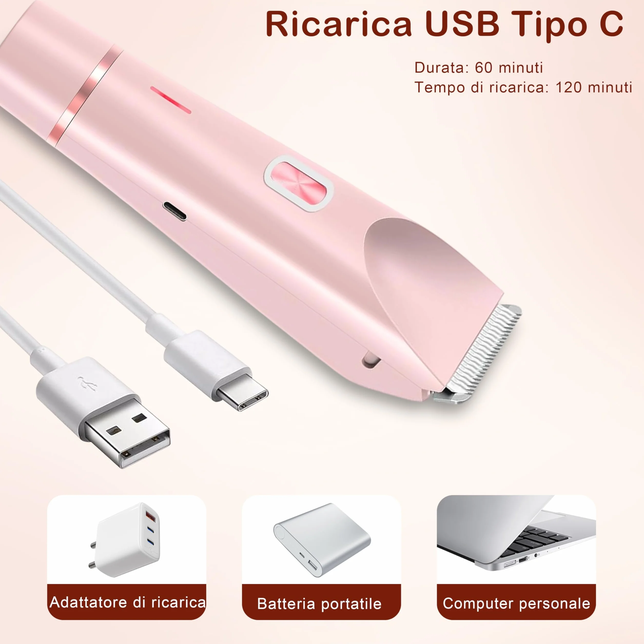Rasoio Elettrico Donna 2 in 1, Depilatore Elettrico Donna per Rasoio Parti Intime,Rasoio Elettrico Corpo IPX7 Impermeabile,Rasoio Elettrico a Doppia Testa per Donna per Corpo Ascelle Gambe Bikini