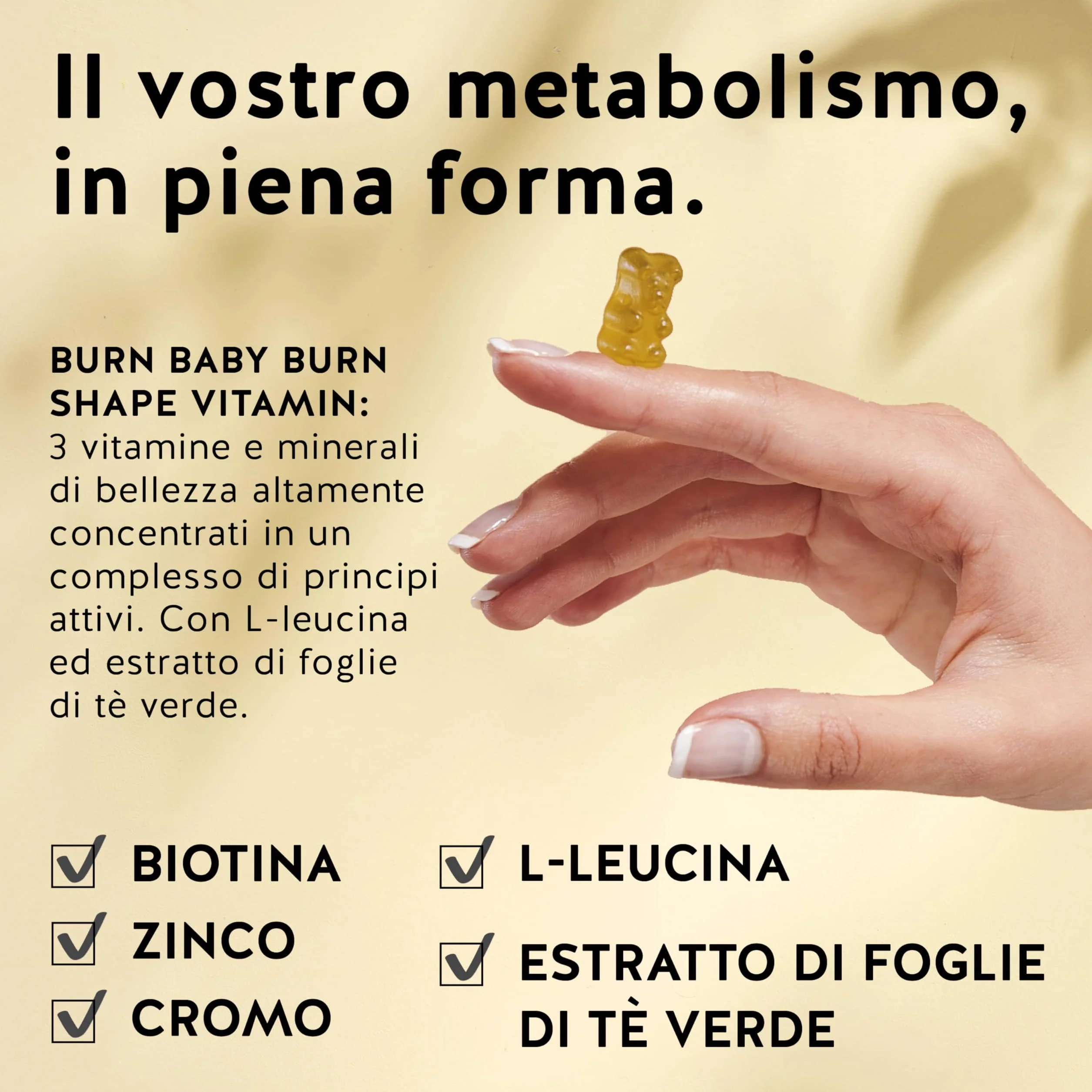 Trio – Per capelli, pelle e linea – Tripla azione bellezza - Con biotina per i capelli, rame per la pelle e cromo per il metabolismo - 3x60 pezzi- Senza Zucchero, Vegano - Bears with Benefits