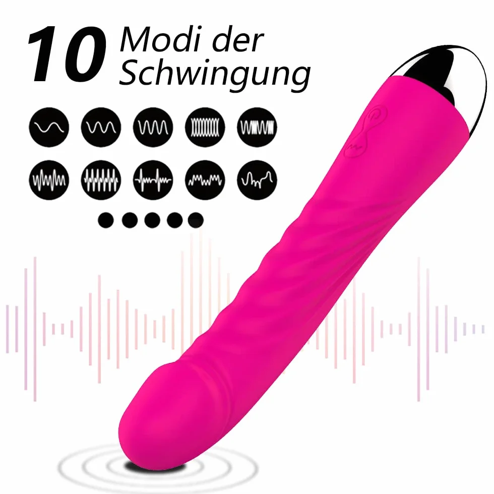 Vibratore clidoride sesso punto g, dildo realistico e vibratori anali, vibratore in silicone per 10 modalità di vibrazione, giocattoli sessuali toysper per donna pene squirting