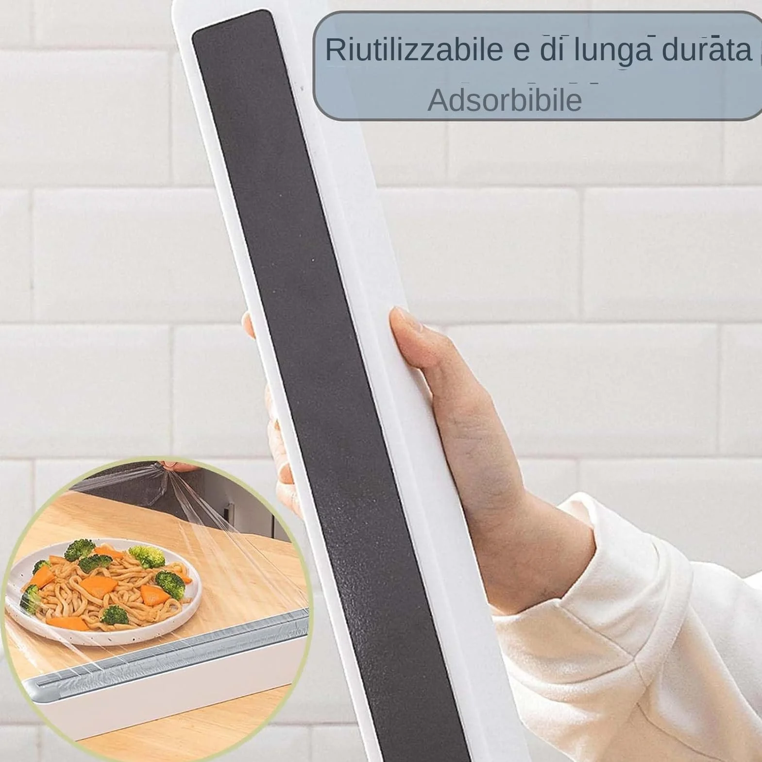 Dispenser Carta Forno Alluminio Pellicola Magnetica, – Taglio Pulito E Sicuro, Retro Magnetico, Dimensioni Regolabili Da 15 A 30 Cm, Dispenser Per Carta Stagnola E Alluminio Film Con Taglierine