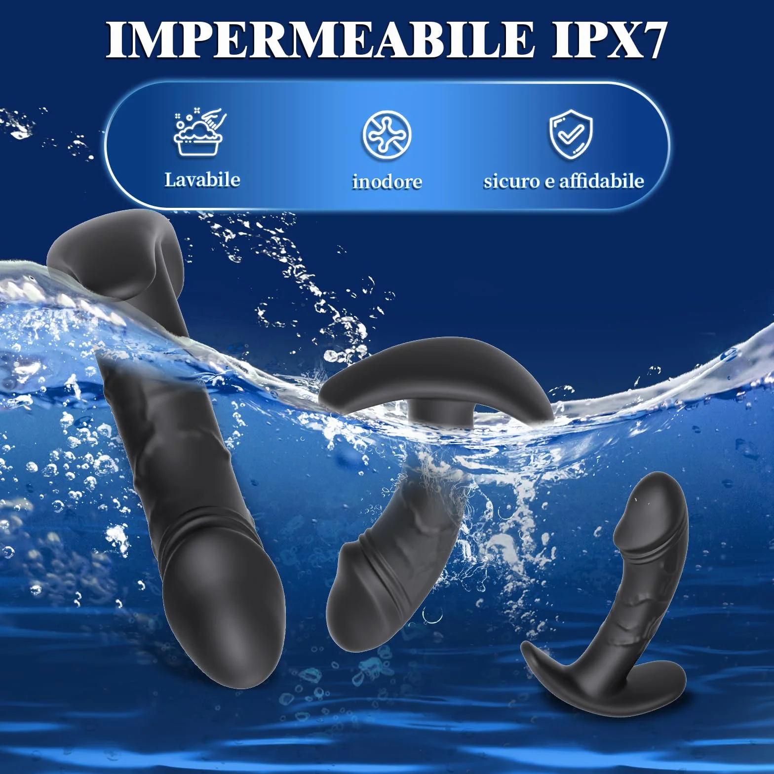 3PCS Plug Anale-Dilatatore Donna e Anale-Dilatatore Uomo Dildo Anale-Kit Set 3 Buttplug Plug Anale Silicone Analesex Sexytoysys Donna Uomo Coppia Dilatatori Anali Sex Toys (Grande, Medio, Piccolo)