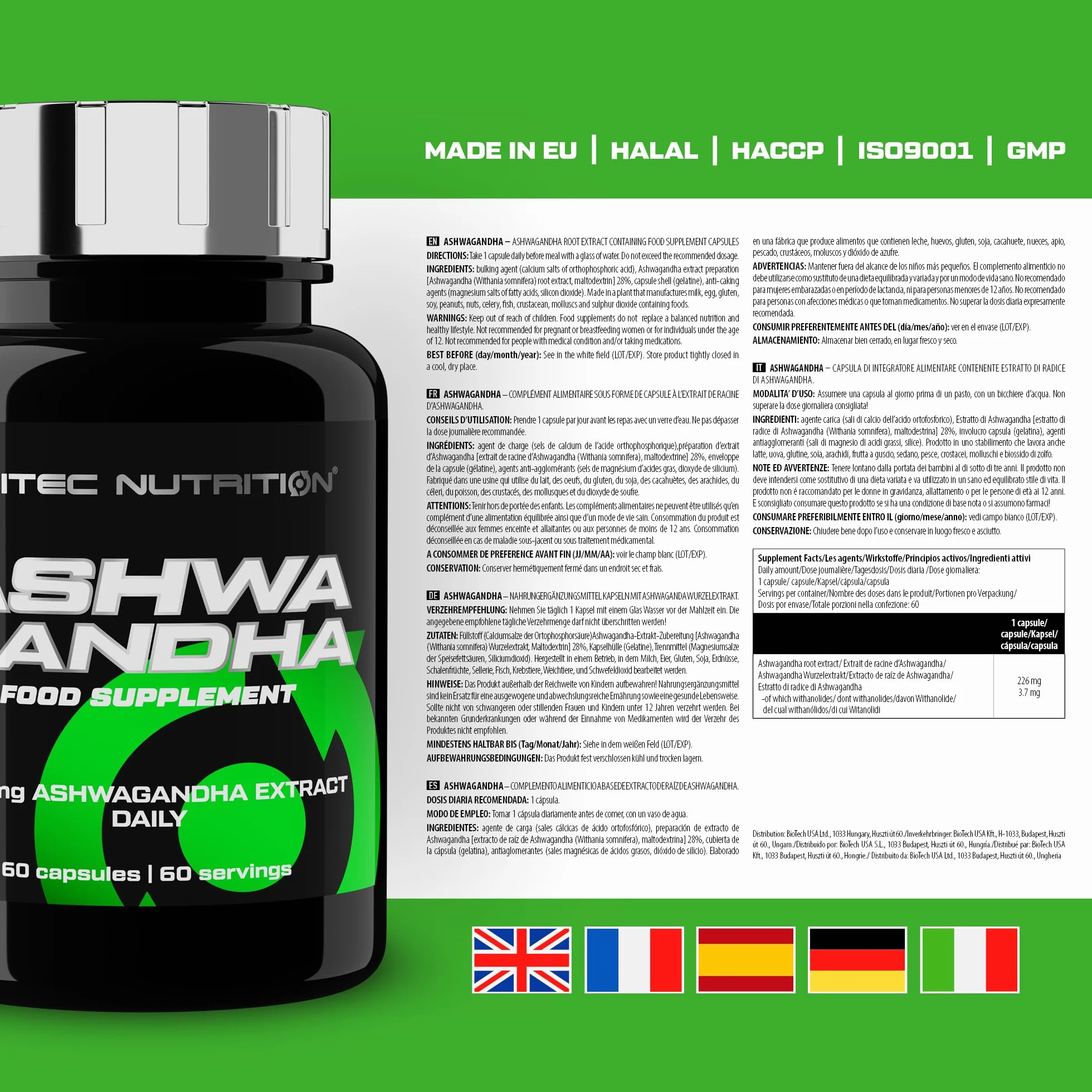 Scitec Nutrition Ashwagandha Estratto di radice 60 capsule