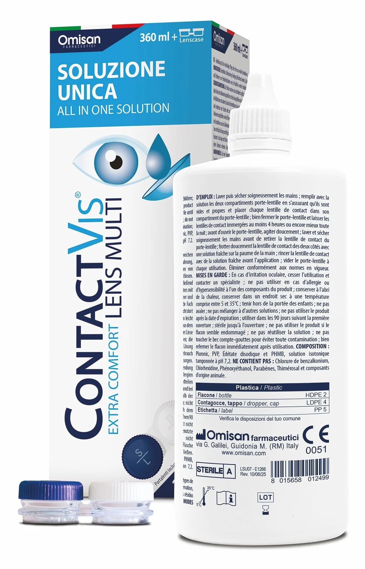 Soluzione Unica per Lenti a Contatto - 360 ml + Portalenti incluso