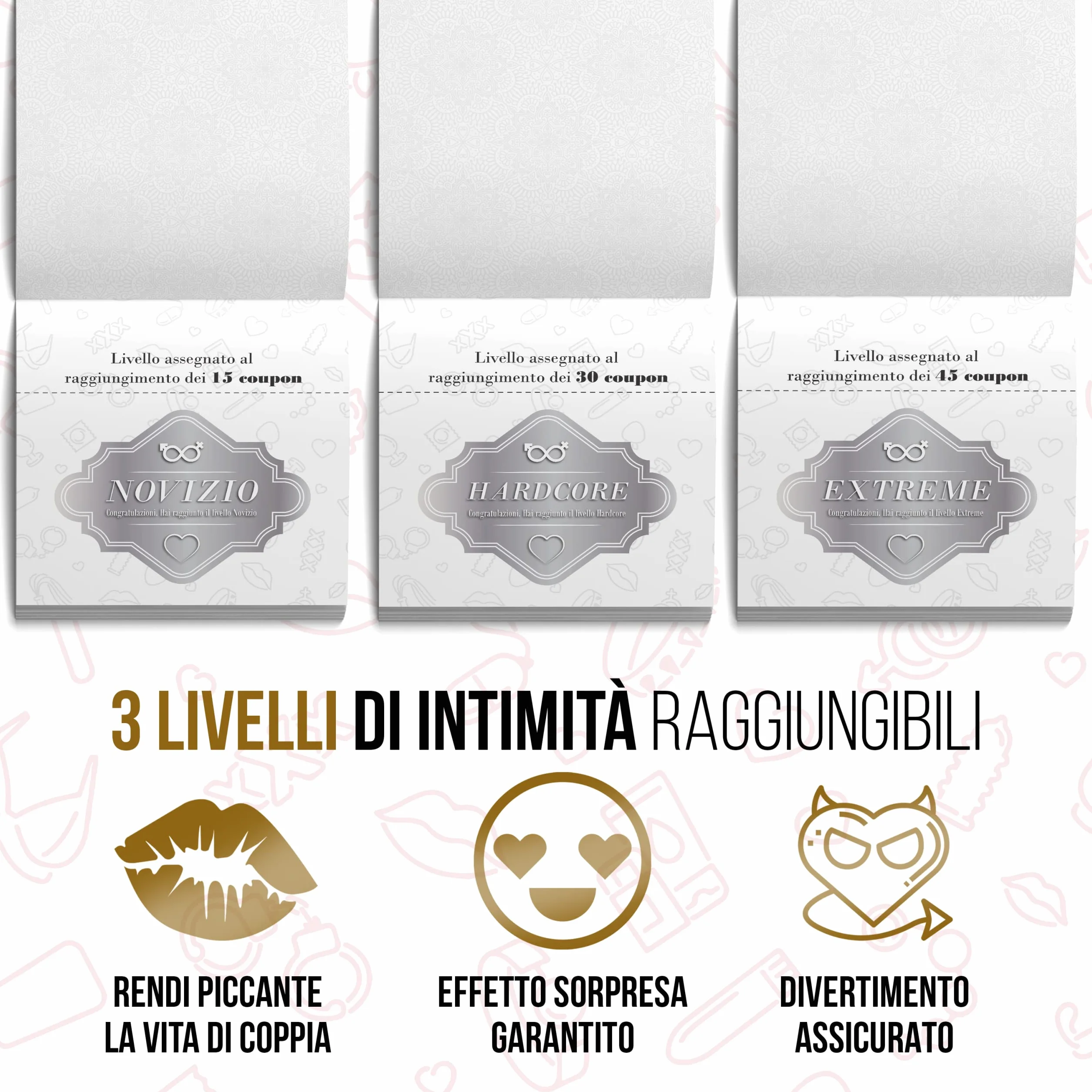 KAÏDENSÏ Idee Regalo San Valentino per Lui 2026-52 Coupon dell’Amore per Lui Lei