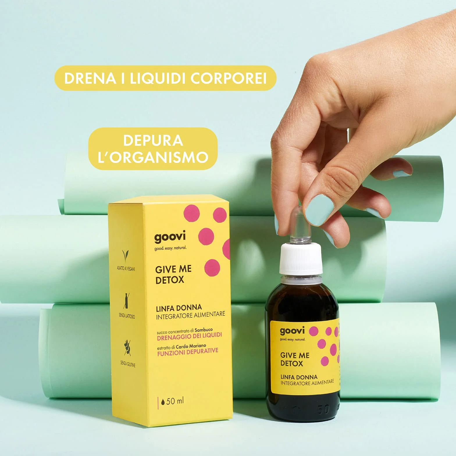 Goovi Give Me Detox Integratore Alimentare Linfa di Betulla Drenaggio Liquidi Depurativa 50 ml