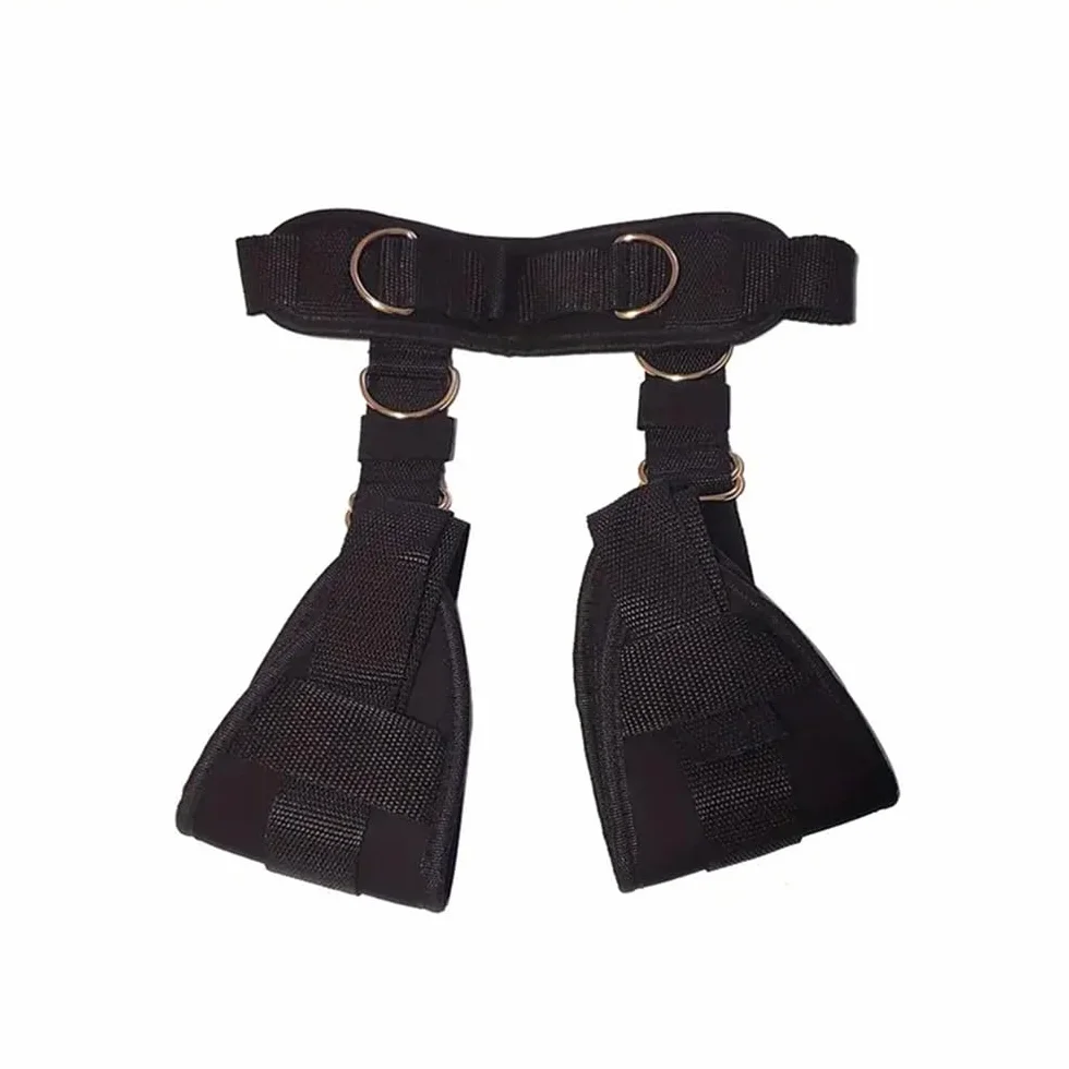 1 set di set sportivi per esercizi per gambe yoga in nylon nero per esercizi per le gambe