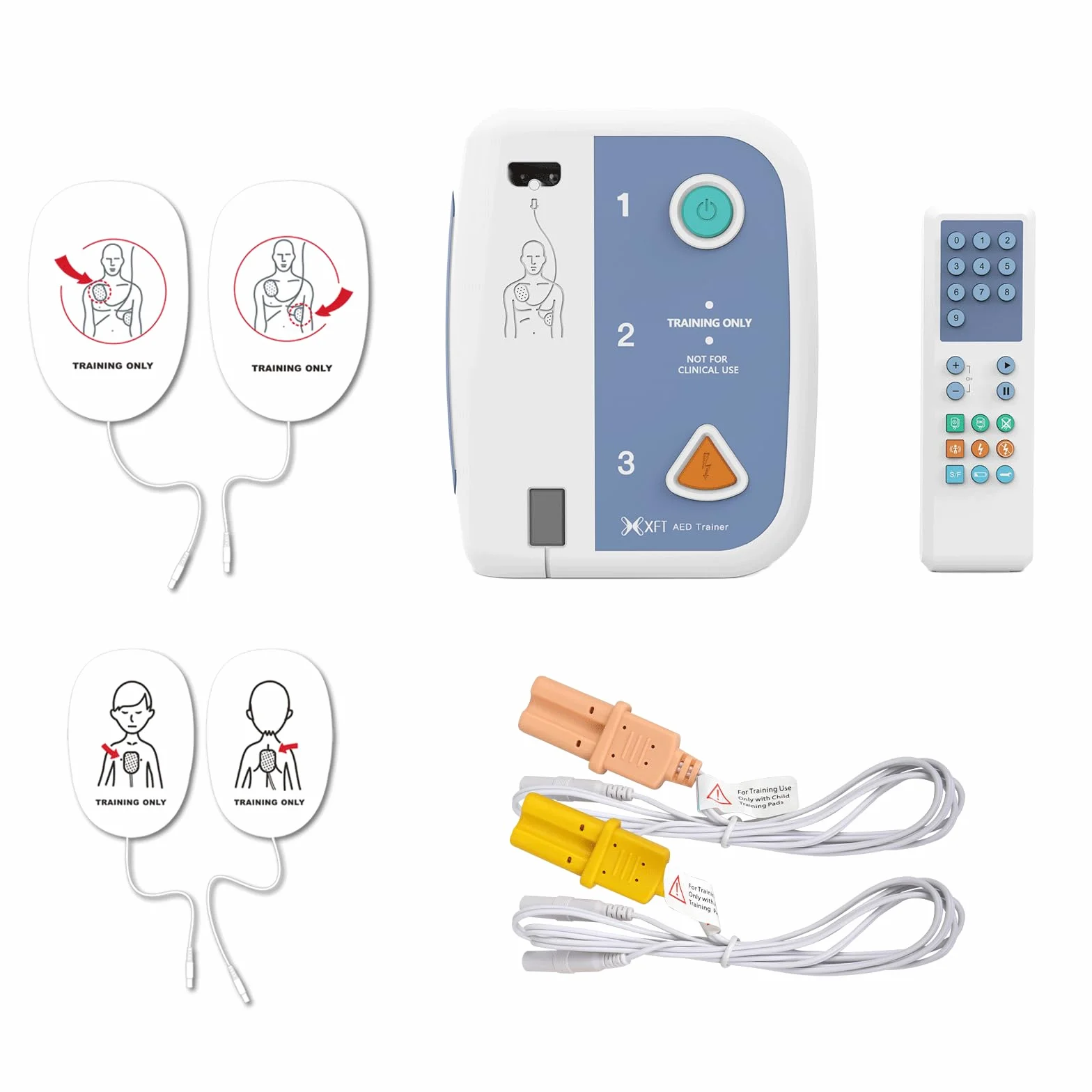 AED Trainer XFT 120C+ z instrukcjami głosowymi holenderskimi/angielskimi z pilotem