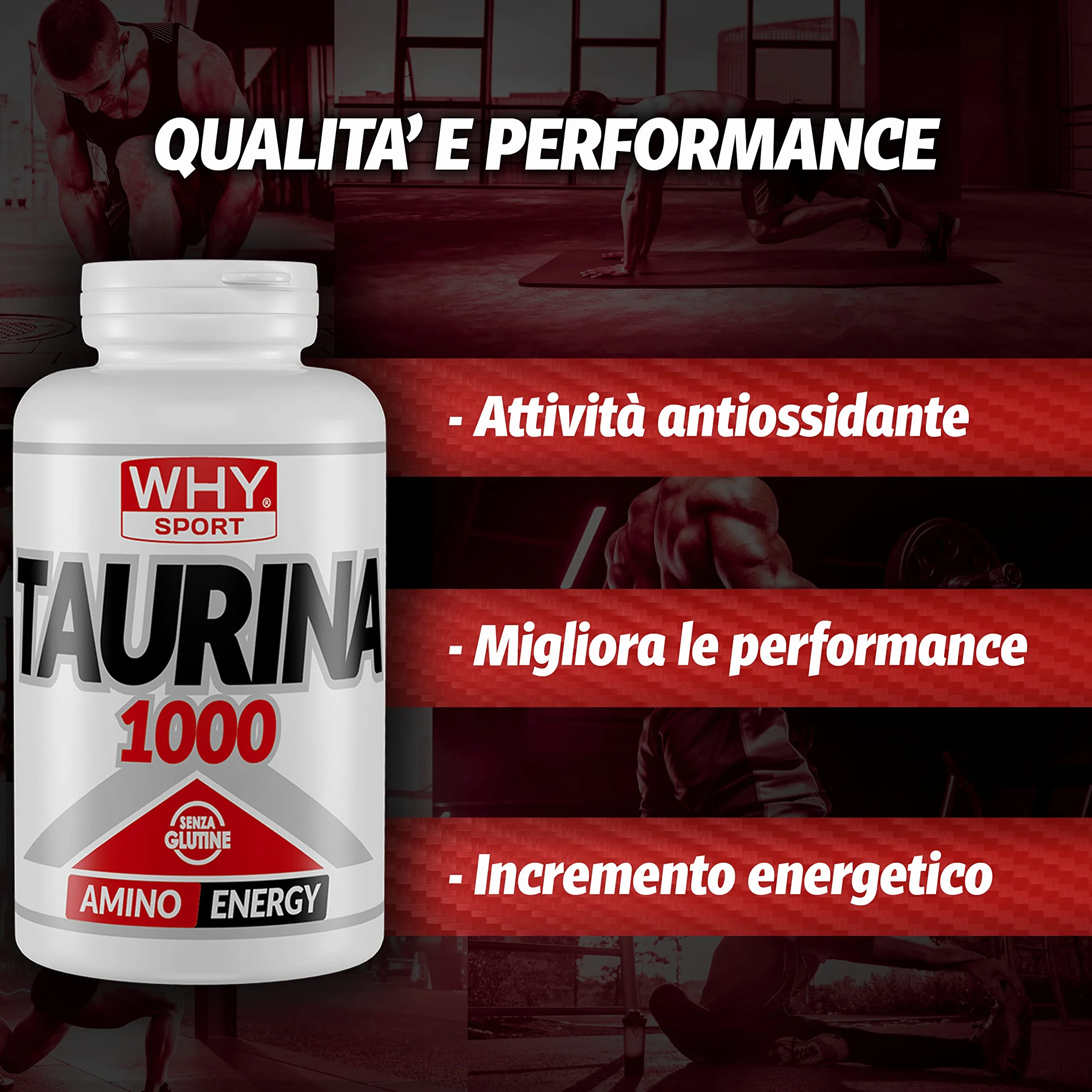 WHY SPORT TAURINA 1000 Integratore Alimentare 90 Compresse