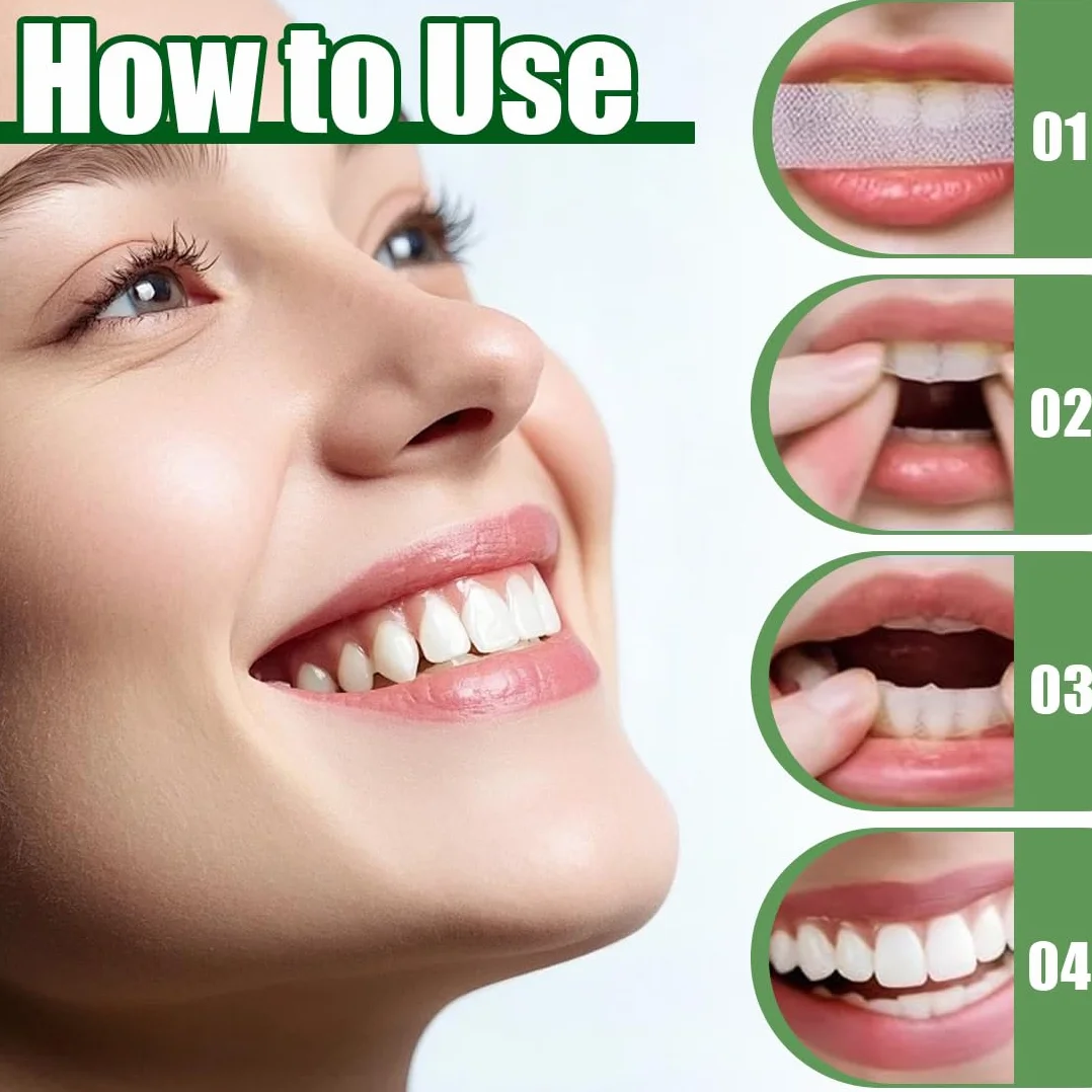 28 Strisce Sbiancanti Denti Professionale, Sbiancamento Denti Professionale, Strips Whitening per Sbiancamento, Delicate e Rapide, Rimuove le Macchie Profonde