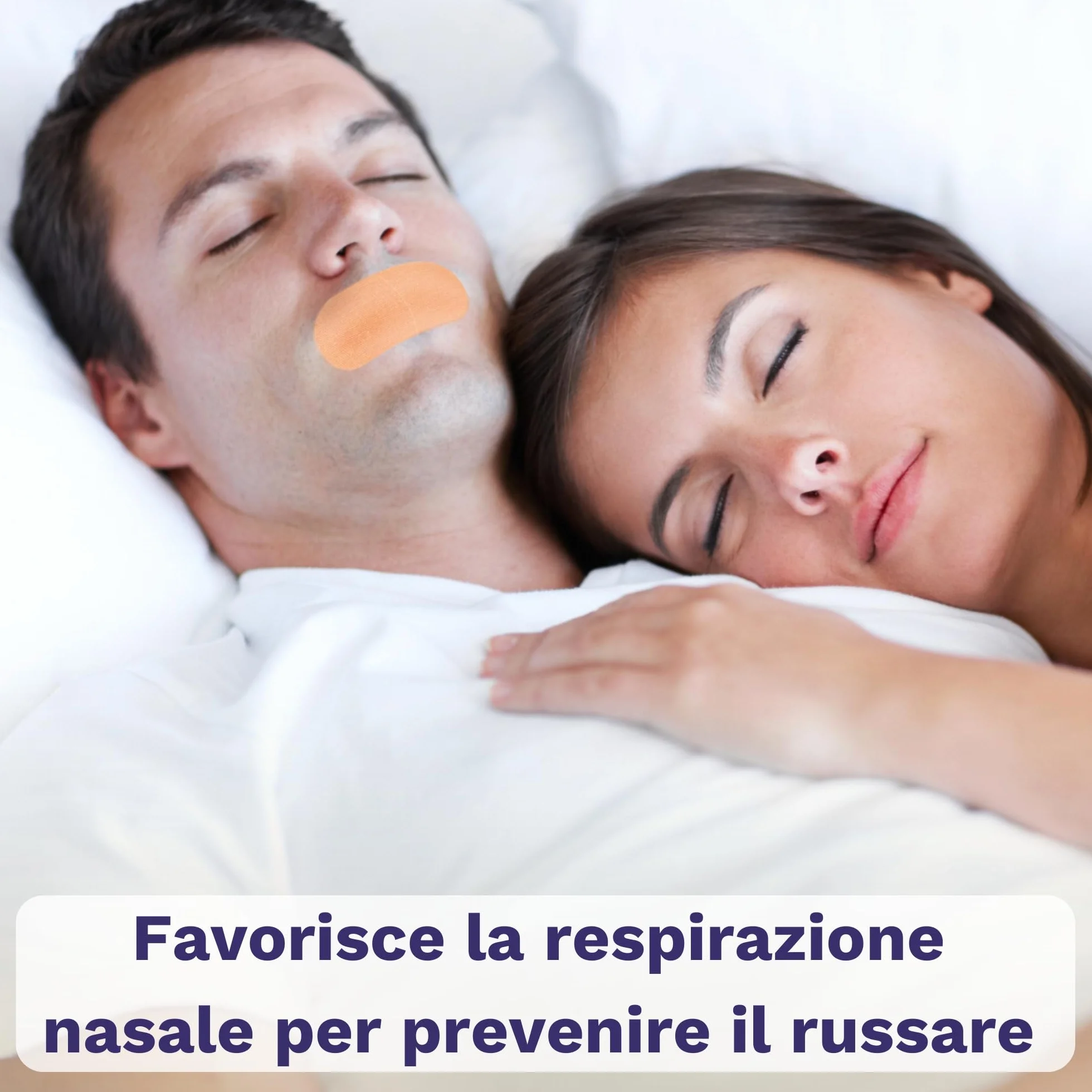 Mouth Tape for Sleeping, Confezione da 60 Nero, Antirussamento Uomo Donna, Cerotti Bocca per Dormire