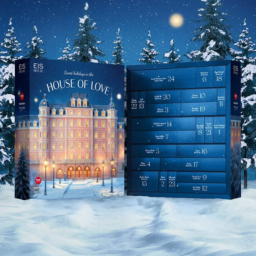 Calendario dell’Avvento Erotico Deluxe 2025 per Adulti e Coppie, 24 Regali Erotici con Satisfyer e Sex Toys FUN FACTORY, Valore oltre 650€