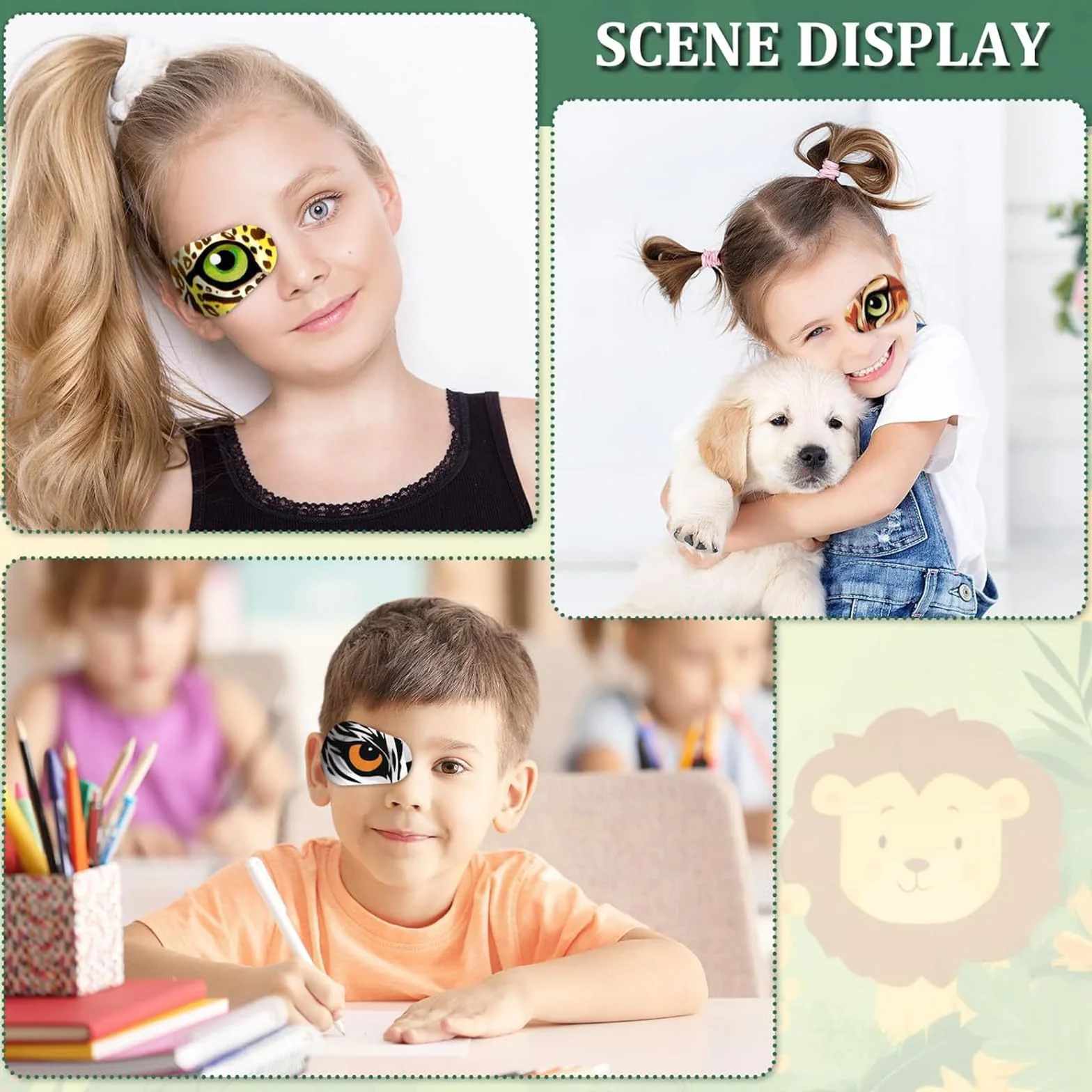 Bende Oculari per Bambini 12 Pezzi, Cartone Animato Benda Occhio Pigro Usa e Getta Traspiranti Non Tessuto per Ambliopia