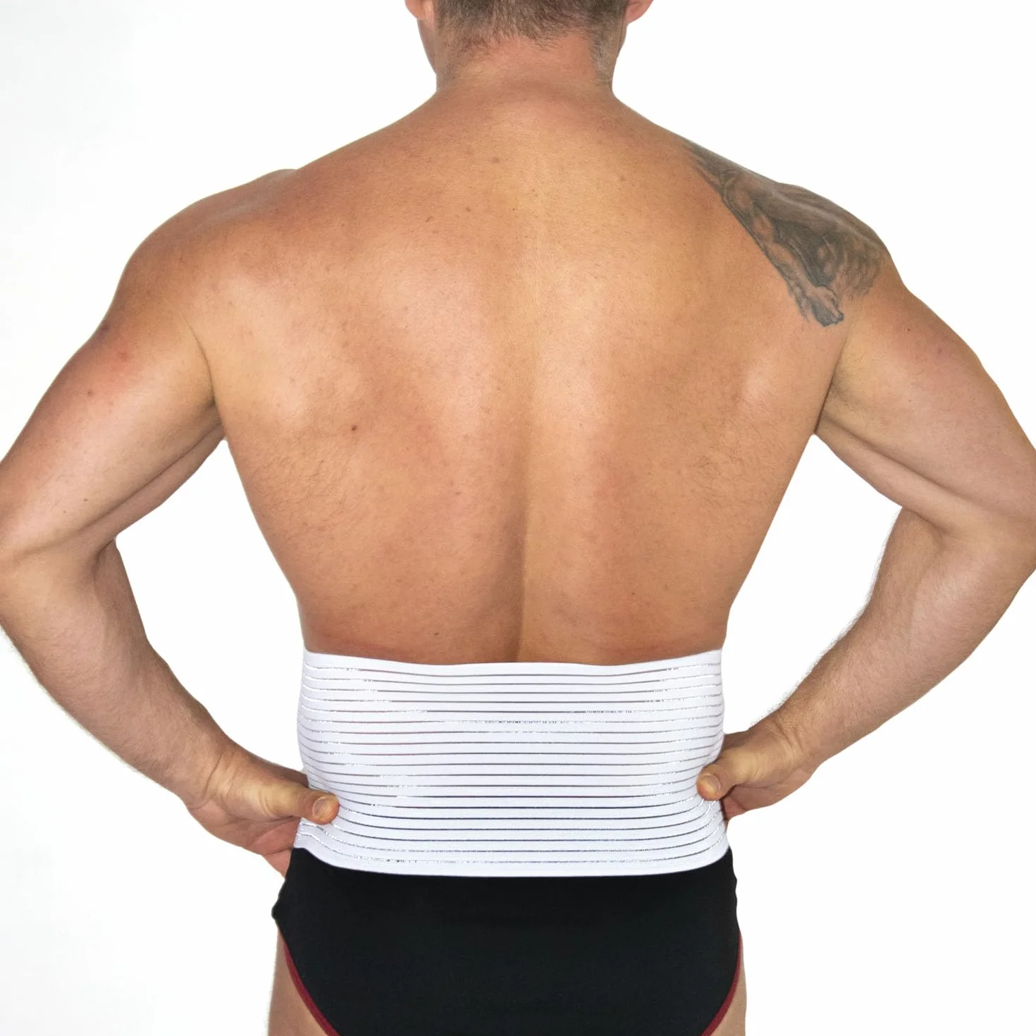 BODYPERFECT Fascia ernia ombelicale Pancera Post operatoria Cintura Post Parto Elasticizzata A Strappo Altezza 16 Cm Made in Italy (Bianco, L)