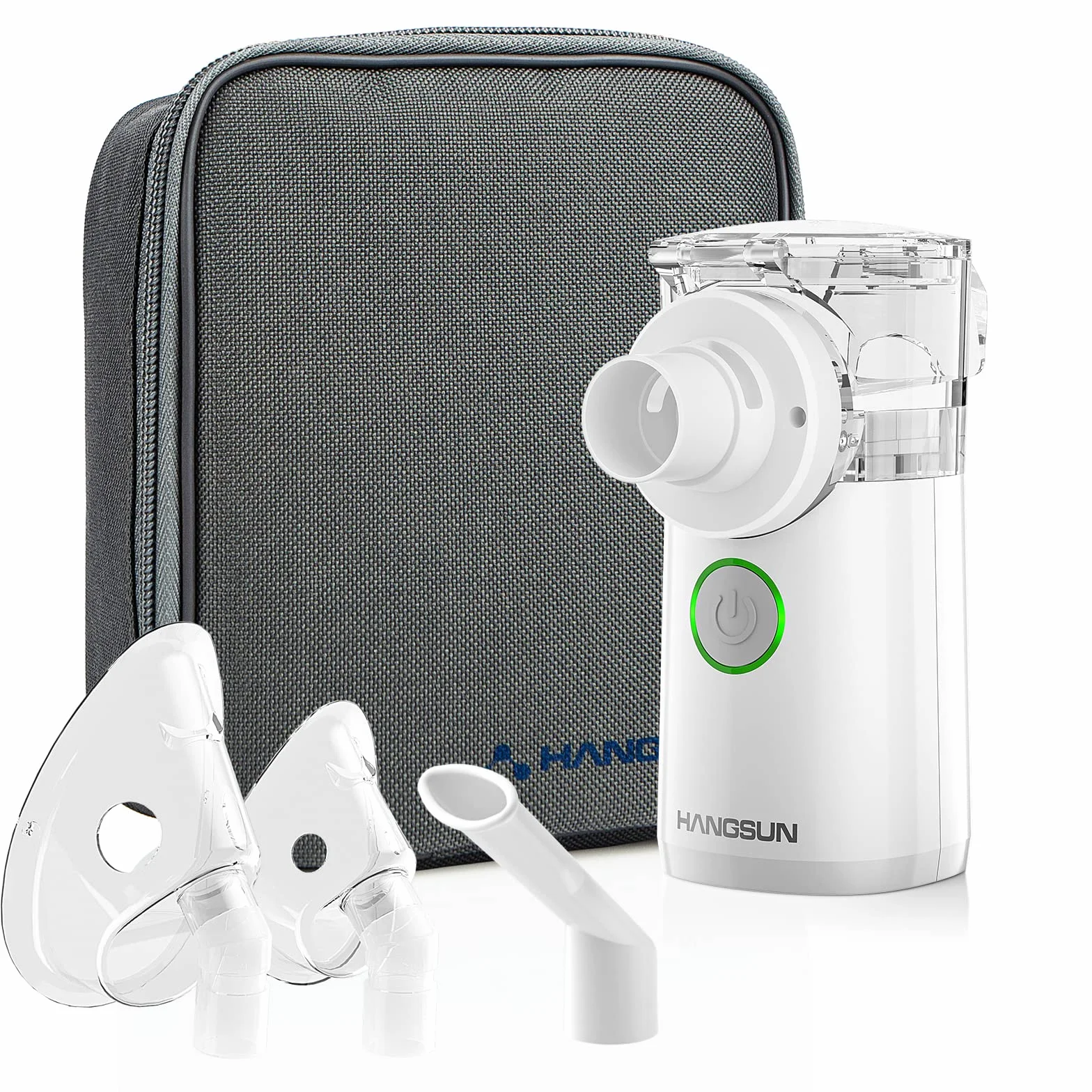 Hangsun Aerosol Portatile Ultrasuoni Silenzioso per Adulti e Bambini Nebula Mesh con Borsa Stoccaggio Batteria USB
