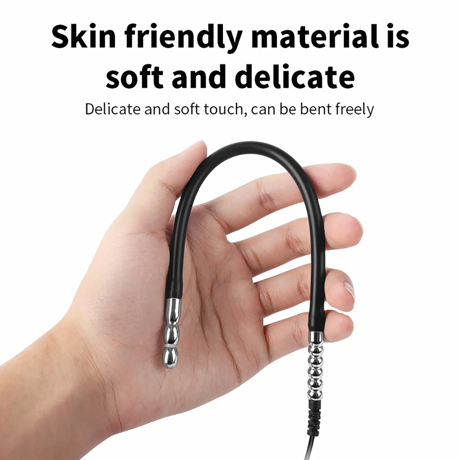 Electro Sex Penis Plug Vibratore Del Pene in Silicone Dilatatori Uretrali Uomo Stimolazione Uretrale Masturbazione Giocattolo Sessuale (L)