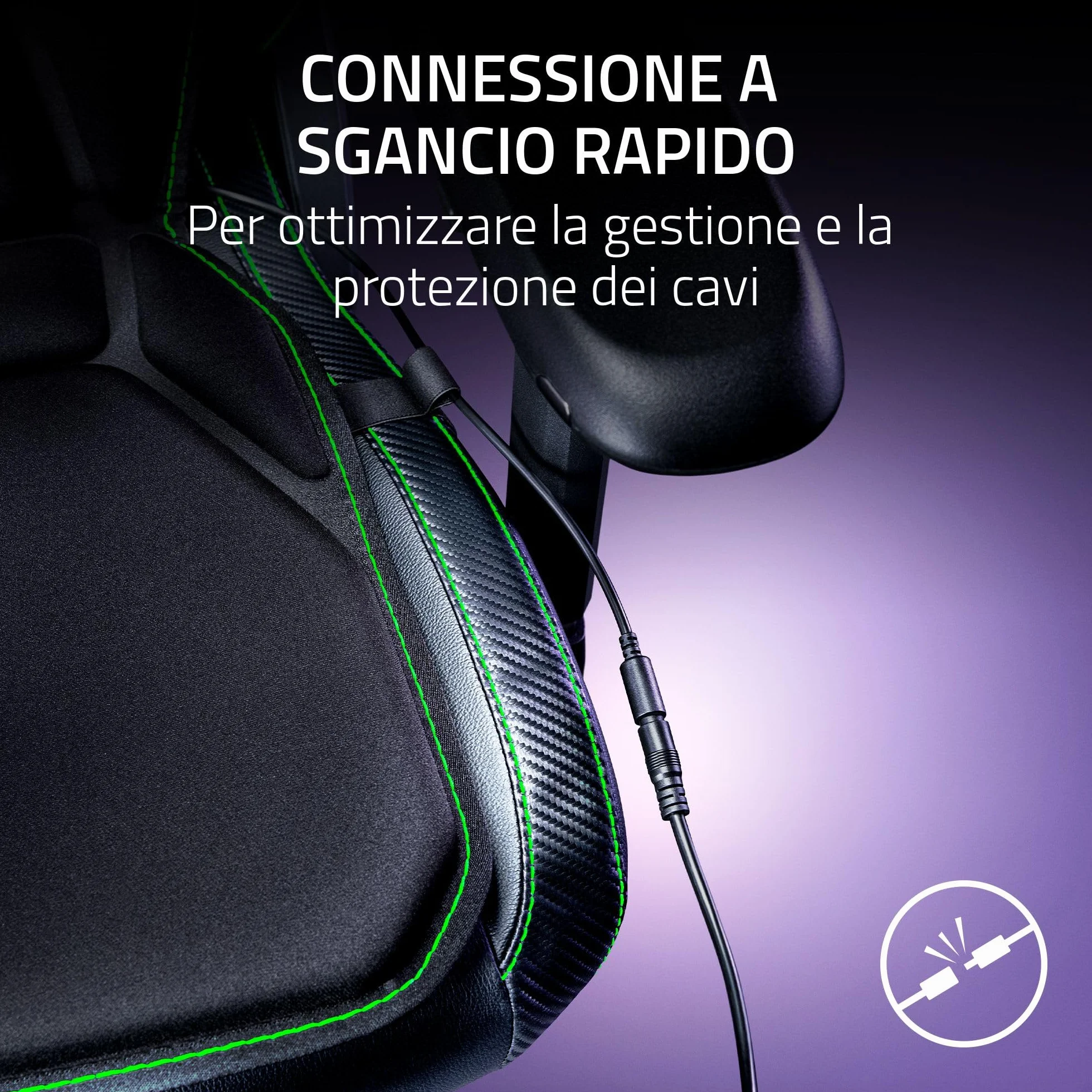 Razer Freyja Cuscino da gioco aptico Sensa HD HyperSpeed Wireless Bluetooth Nero