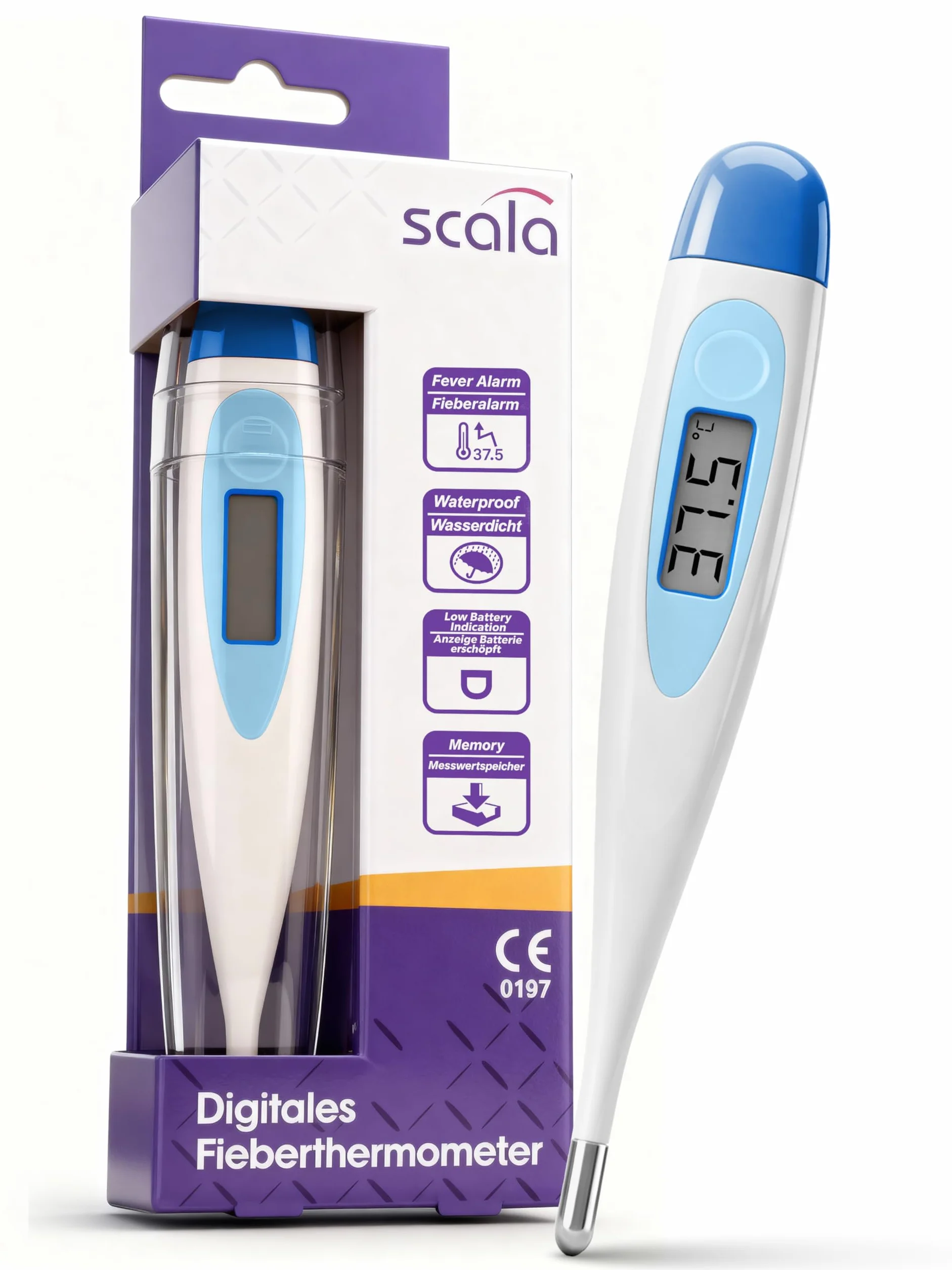 Termometro Digitale Febbre Clinico Corpo SC 17 Blu