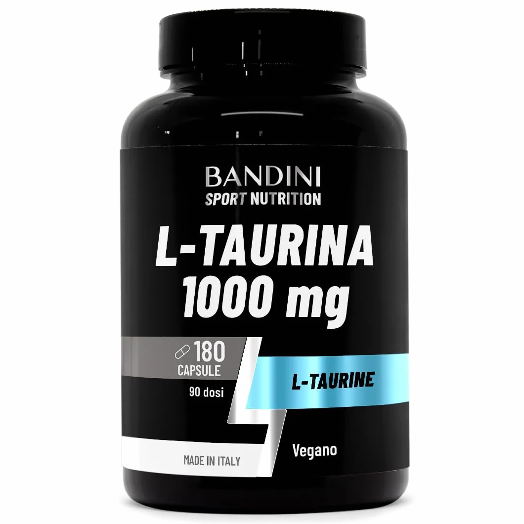 Bandini Taurina Integratore 1.000mg per Dose 180 Capsule Taurine Pura Polvere Vegan Alto Dosaggio L-Taurina 1000 mg Senza Magnesio Stearato