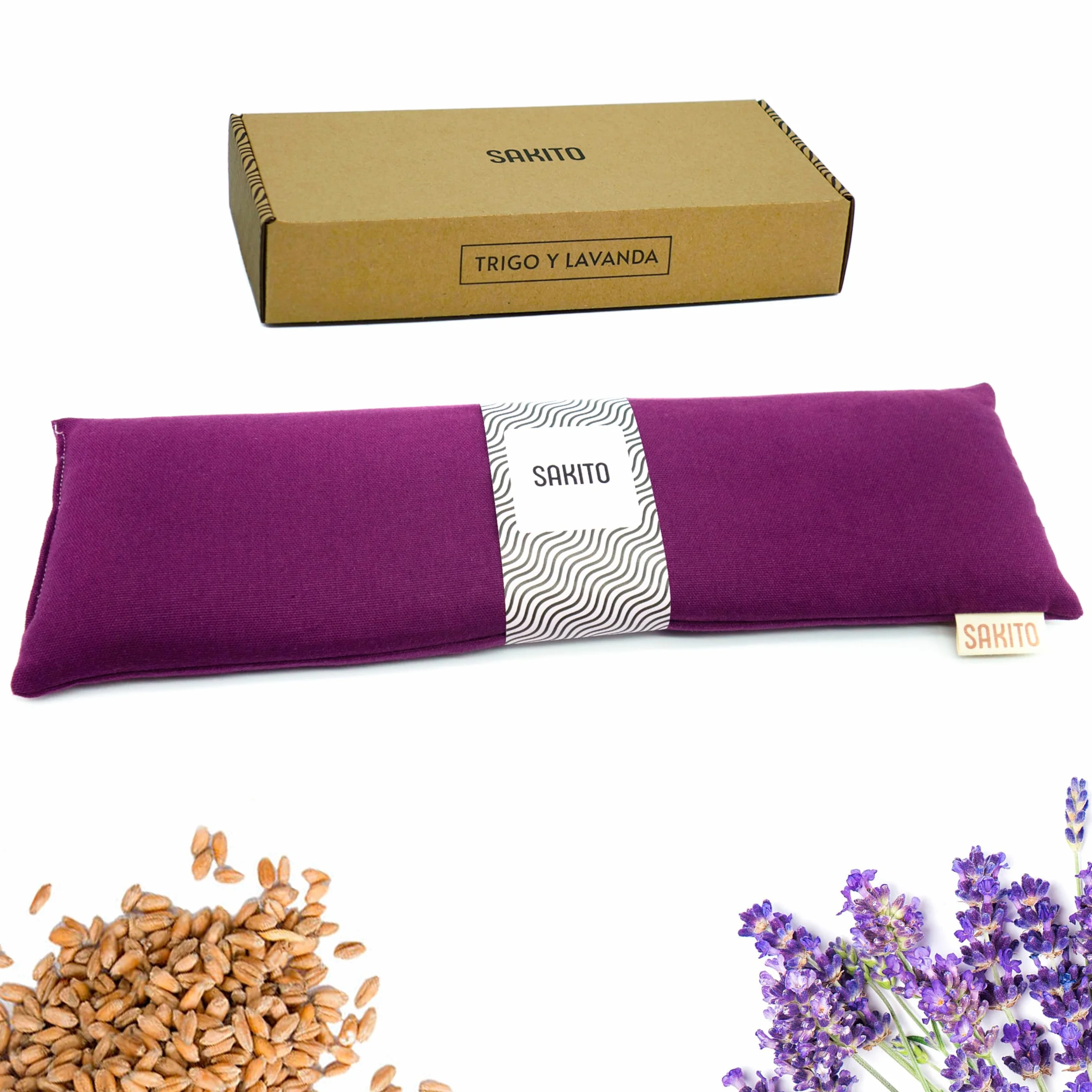 Cuscino Termico Microonde (43x12 cm) - Sollievo Naturale per Dolori Cervicali, Lombari e Mestruali, Uso a Caldo o a Freddo - Elevata Ritenzione del Calore - Profumo di Lavanda - Scatola Inclusa