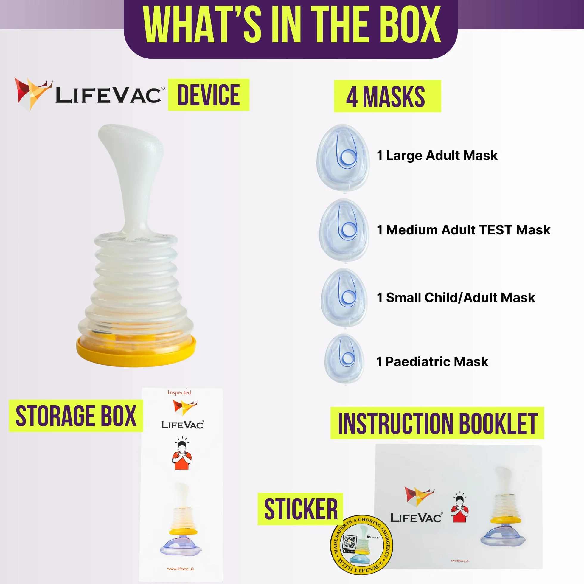 LifeVac Dispositivo anti-soffocamento Kit domestico