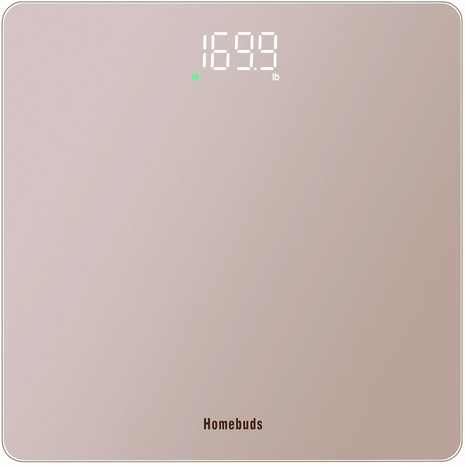 Bilancia Pesapersone Homebuds, 182kg Precisione 0,05kg LED Bianco, 3xAAA Incluse, Oro Rosa