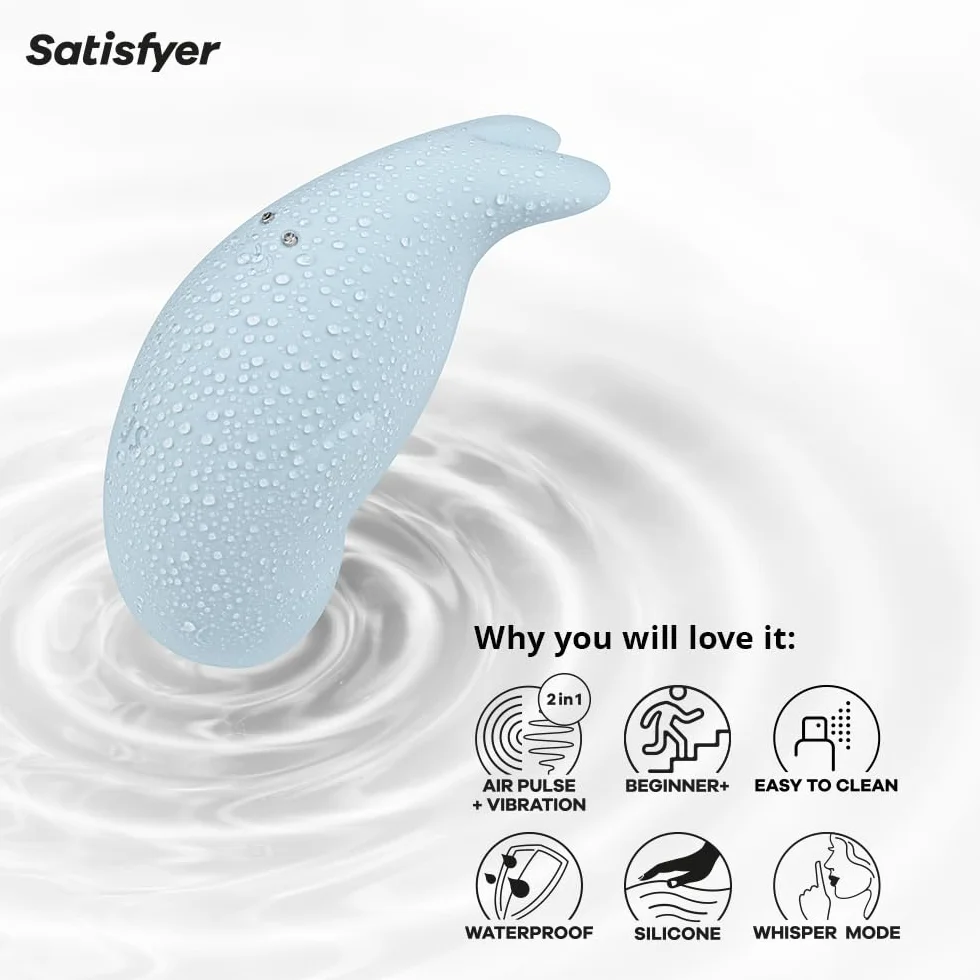 Satisfyer Seal You Soon | Vibratori Air Pulse | Doppia Stimolazione | Sex Toys Femme étanche (IPX7) | Silicone Medico e ricaricabile | 11 cm Voyage Clitoridienne Sex Toy