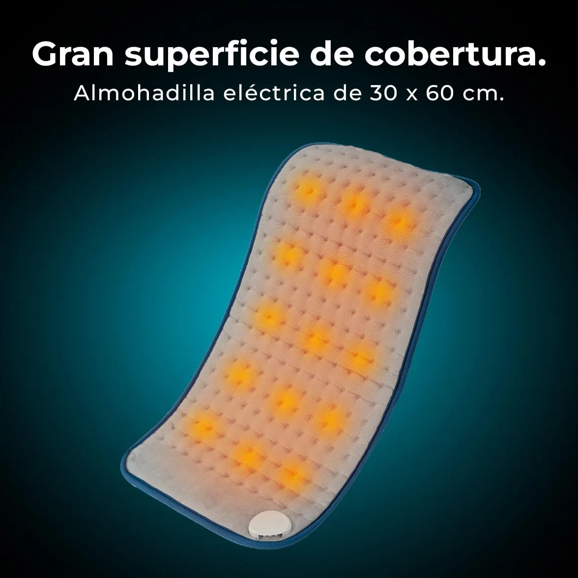 Cecotec HeatComfort 6000 termopad. Cuscinetto termico 30 x 60 cm, ideale per sollievo lombare, collo e spalle, con regolazione della temperatura e materiale morbido.