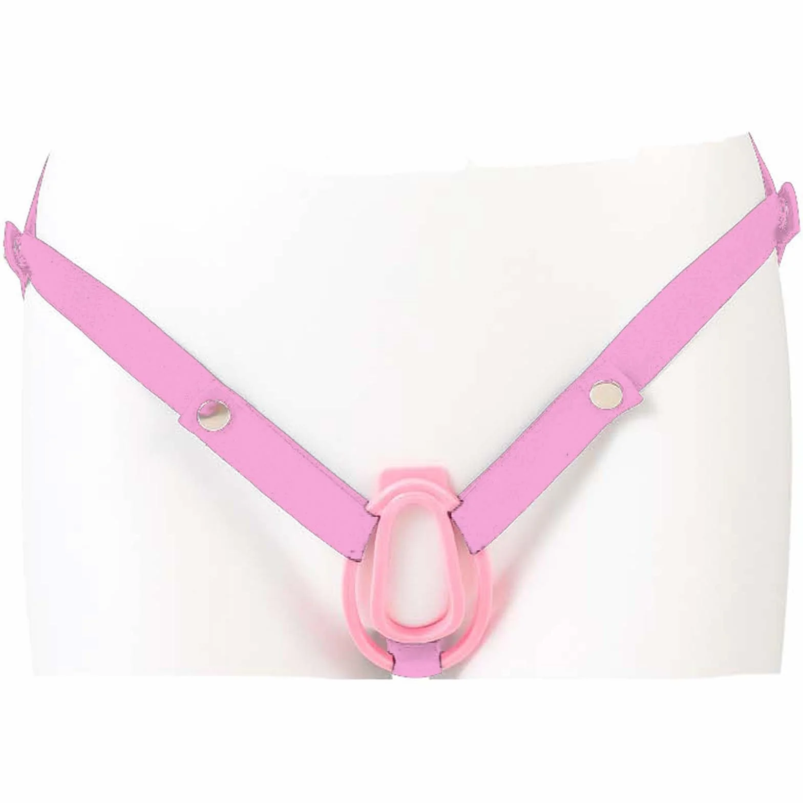 2 pezzi gabbia fitness Fufu Clip Cross Dressing Set, con 1 cintura yoga rosa, set di protezione invisibile regolabile traspirante -A52IT (Bianco)