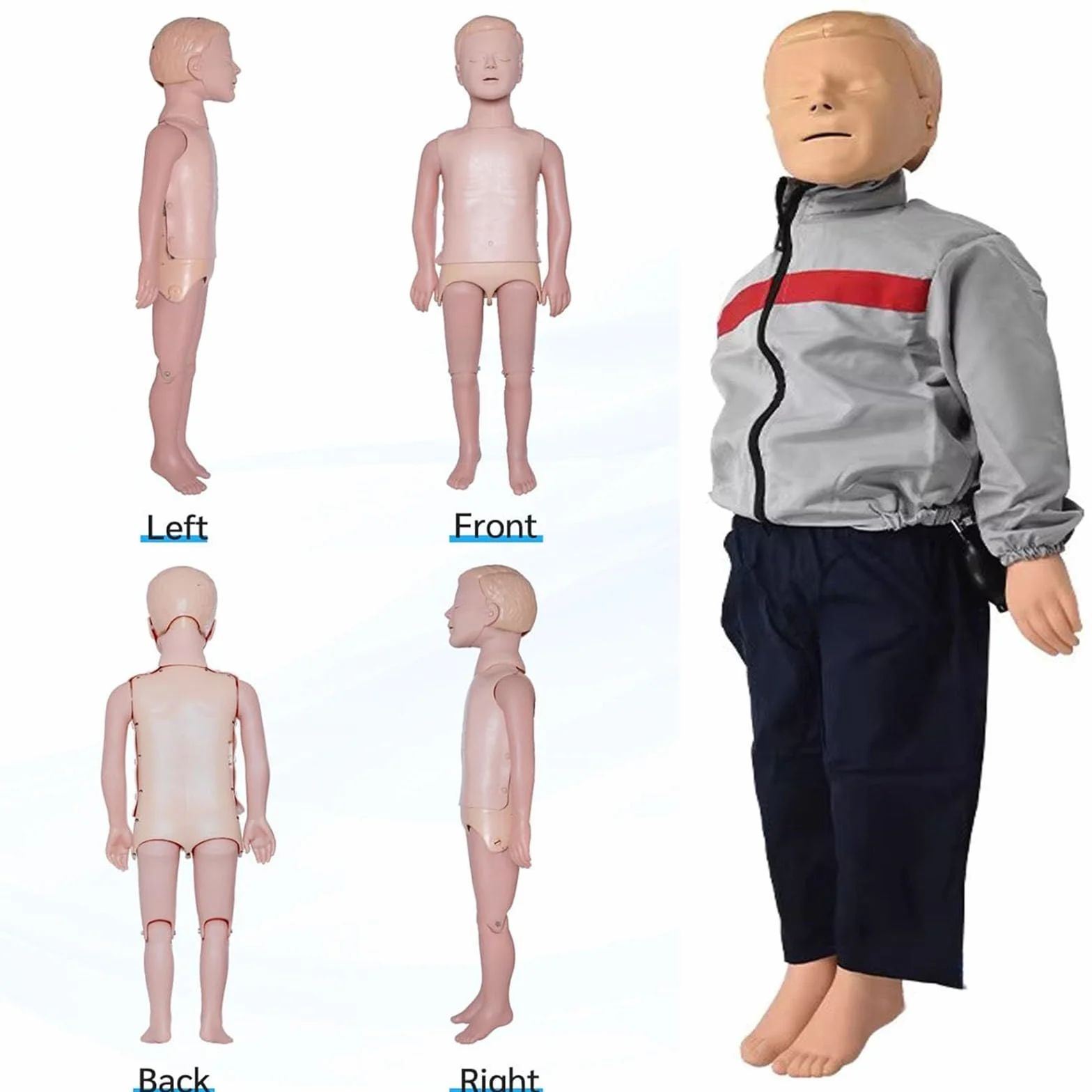 ELZEM CPR Manichino Didattico Bambino Professionale per Addestramento Primo Soccorso Modello Medico Umano
