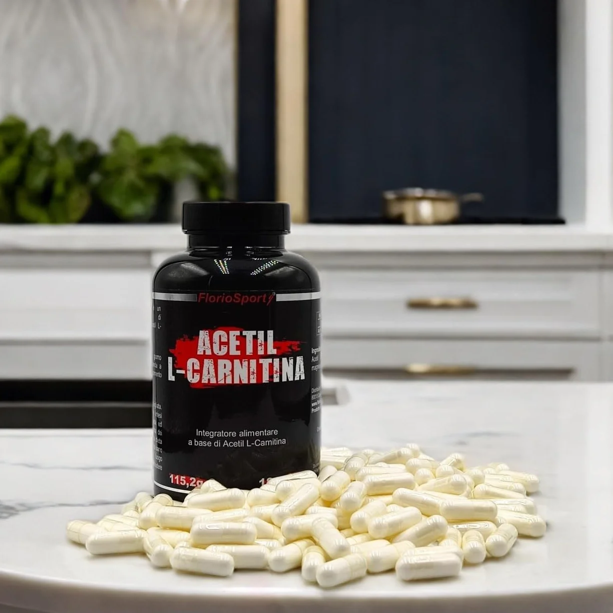 Acetil L-Carnitina FlorioSport 180 capsule 500 mg Integratore Acetyl Carnitina