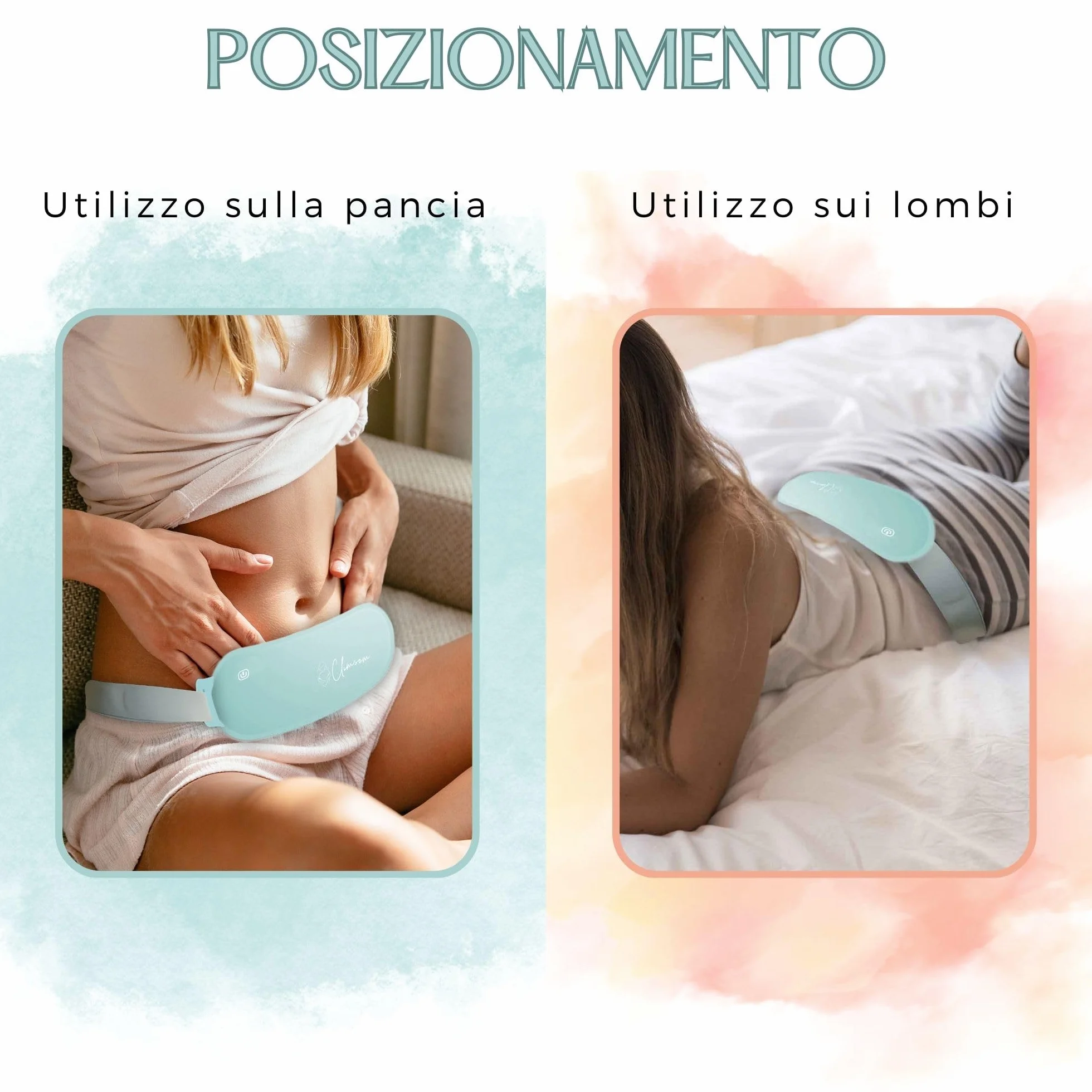 Fascia Riscaldante Per Dolori Mestruali Con Batteria USB-C e A – Cuscino Per Ciclo Doloroso ed Endometriosi – Effetto Borsa Dell’Acqua Calda – CLIMSOM