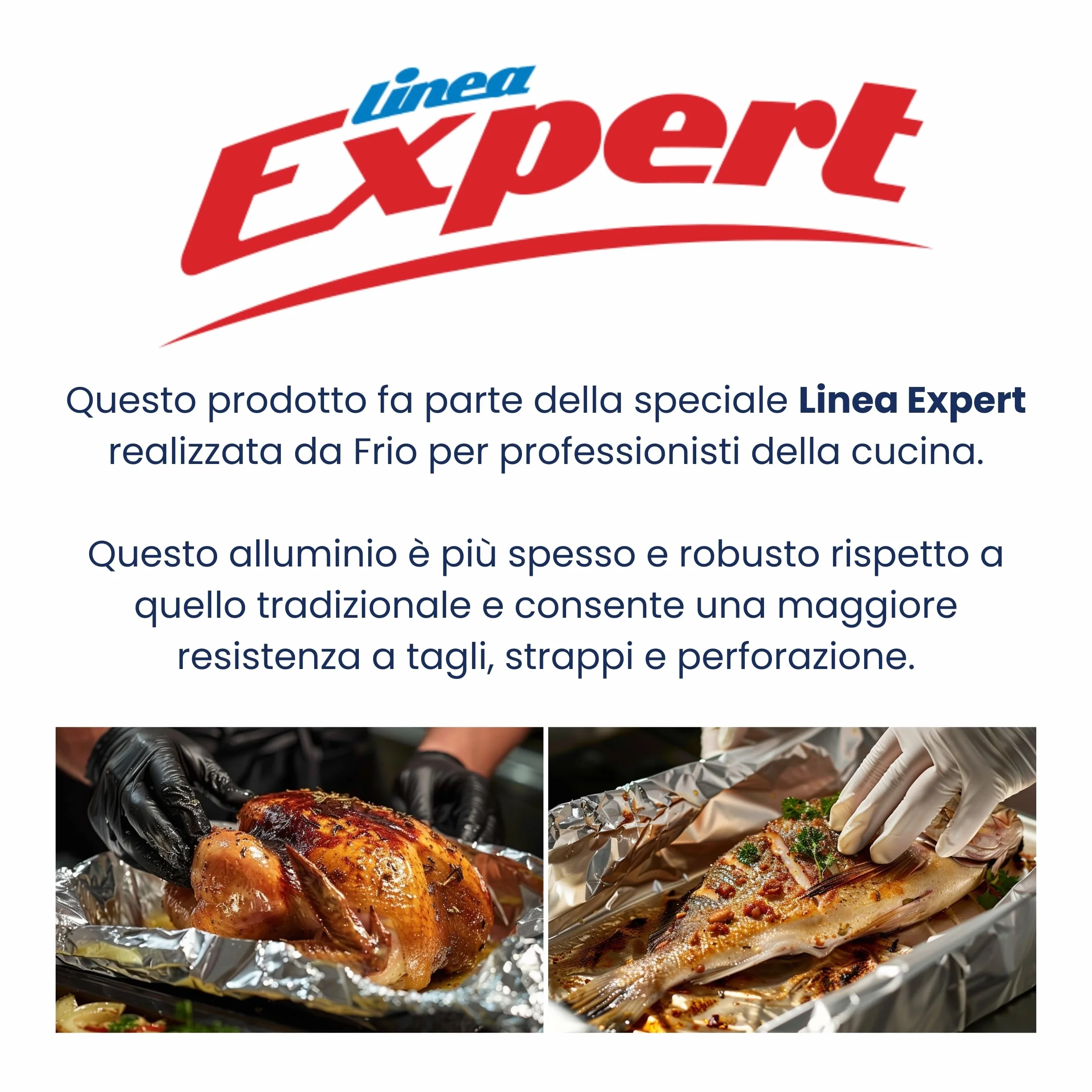 FRIO Set 3 Rotoli Alluminio Alimenti Goffrato 16 Metri Rinforzato Totale 48 Metri per Cucina Professionale