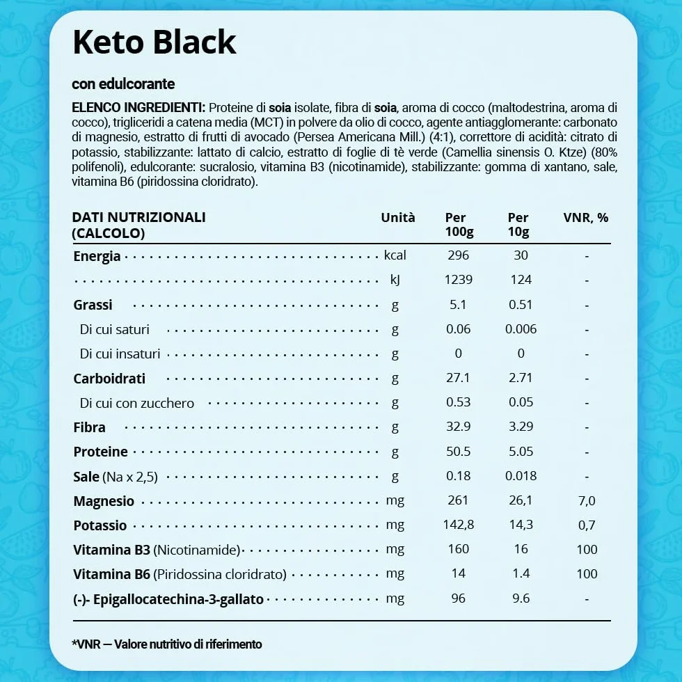 Dimagrante Originale Proteici Dieta Chetogenica 120 g Shake Vegan Gusto Cocco Polvere